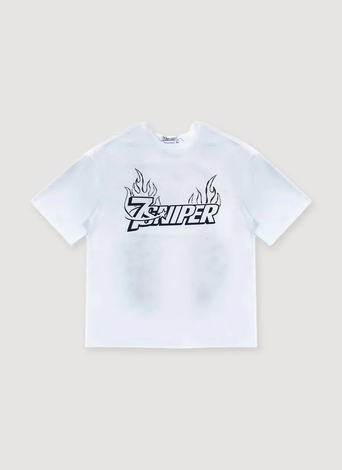 Triple Sevens 7Sniper Flame Logo Tee White