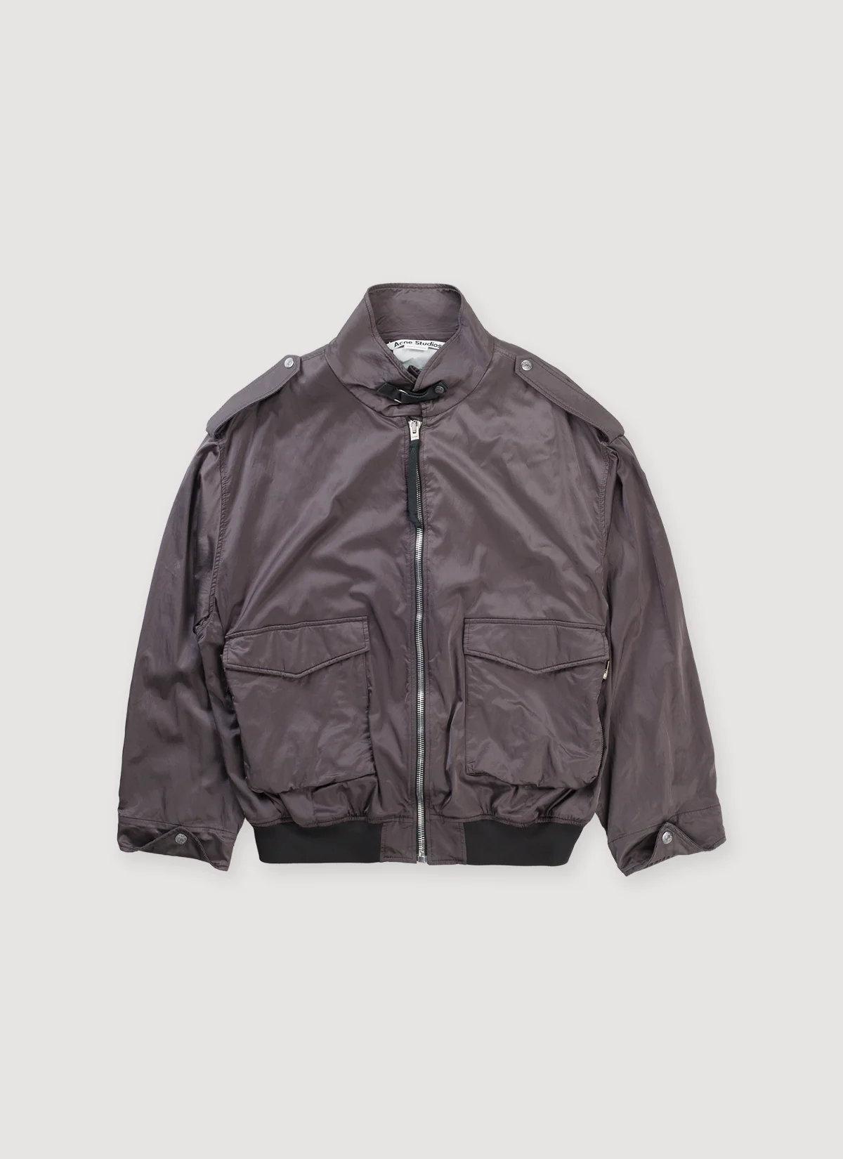 Acne Studios Satin Jacket Mid Grey