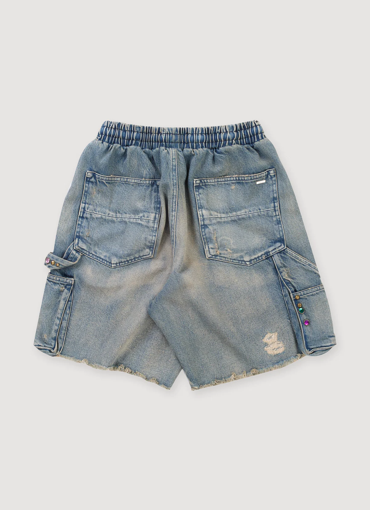 Amiri Satoshi Nakamoto Carpenter Denim Shorts Dirty Indigo (Pre-Owned) - Image 2