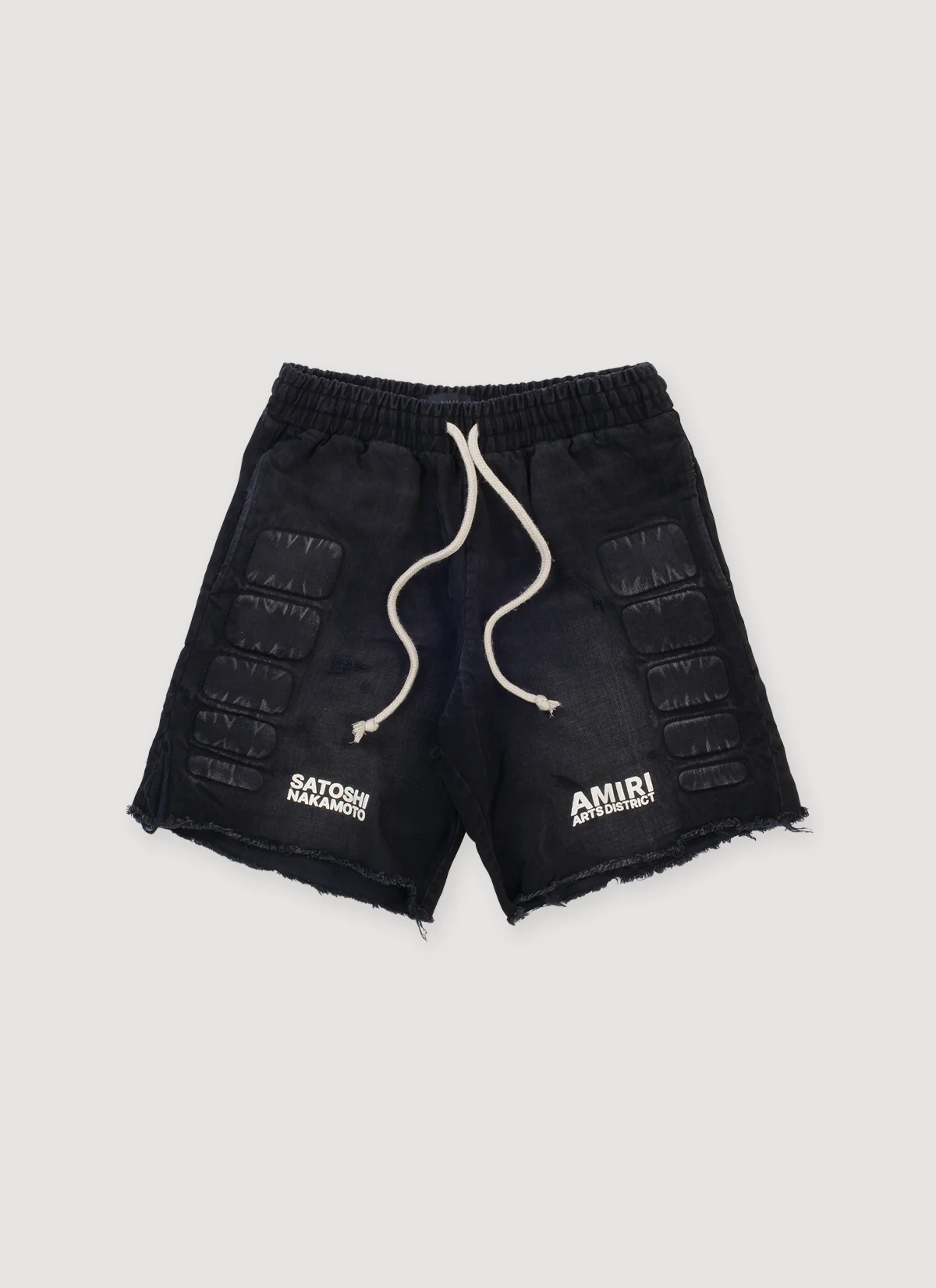 Amiri Satoshi Nakamoto Moto Shorts Washed Black (Pre-Owned)