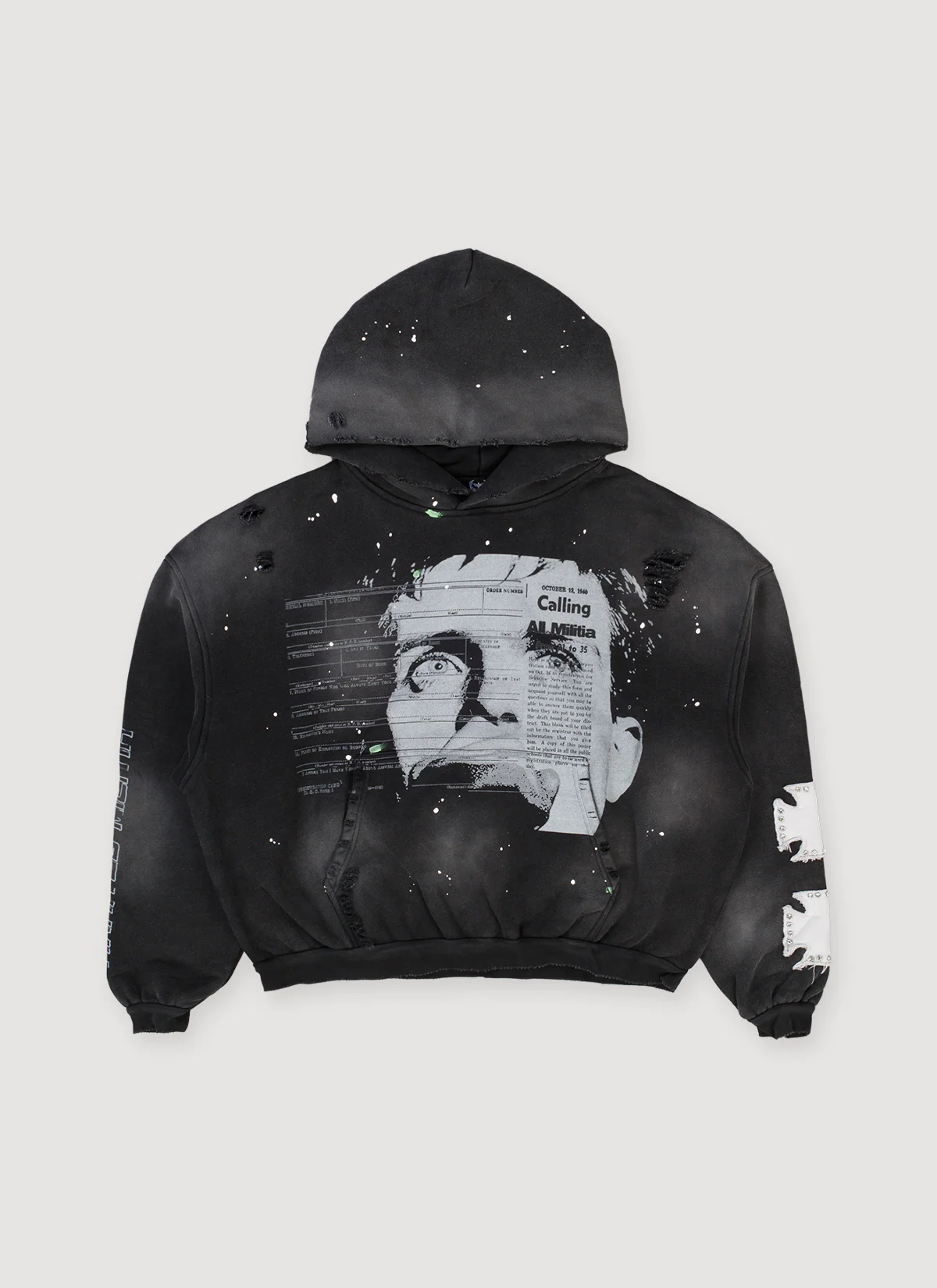 Awaited Militia Enlistment Sweatshirt Washed Black