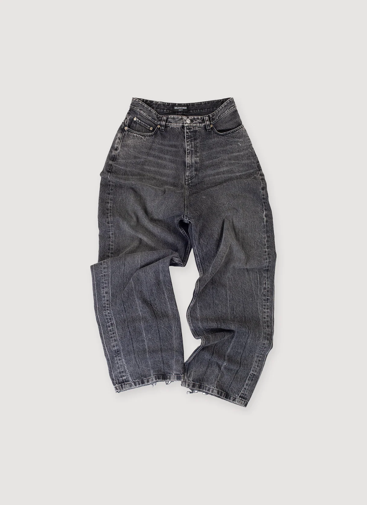 Balenciaga Japanese Pull Up Denim Extra Large Pants Black (Pre-Owned)