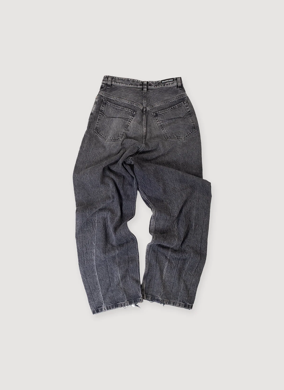 Balenciaga Japanese Pull Up Denim Extra Large Pants Black (Pre-Owned) - Image 2