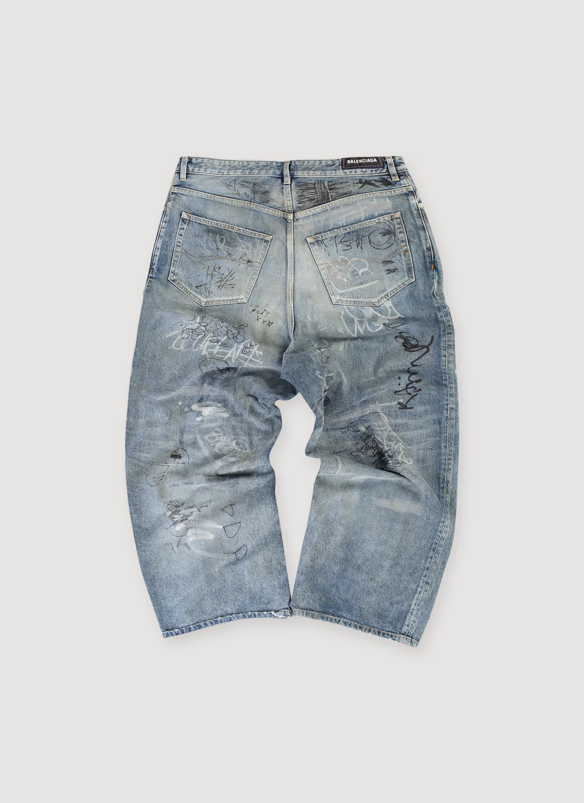 Balenciaga Mud Show Graffiti Denim Indigo (Pre-Owned) - Image 2