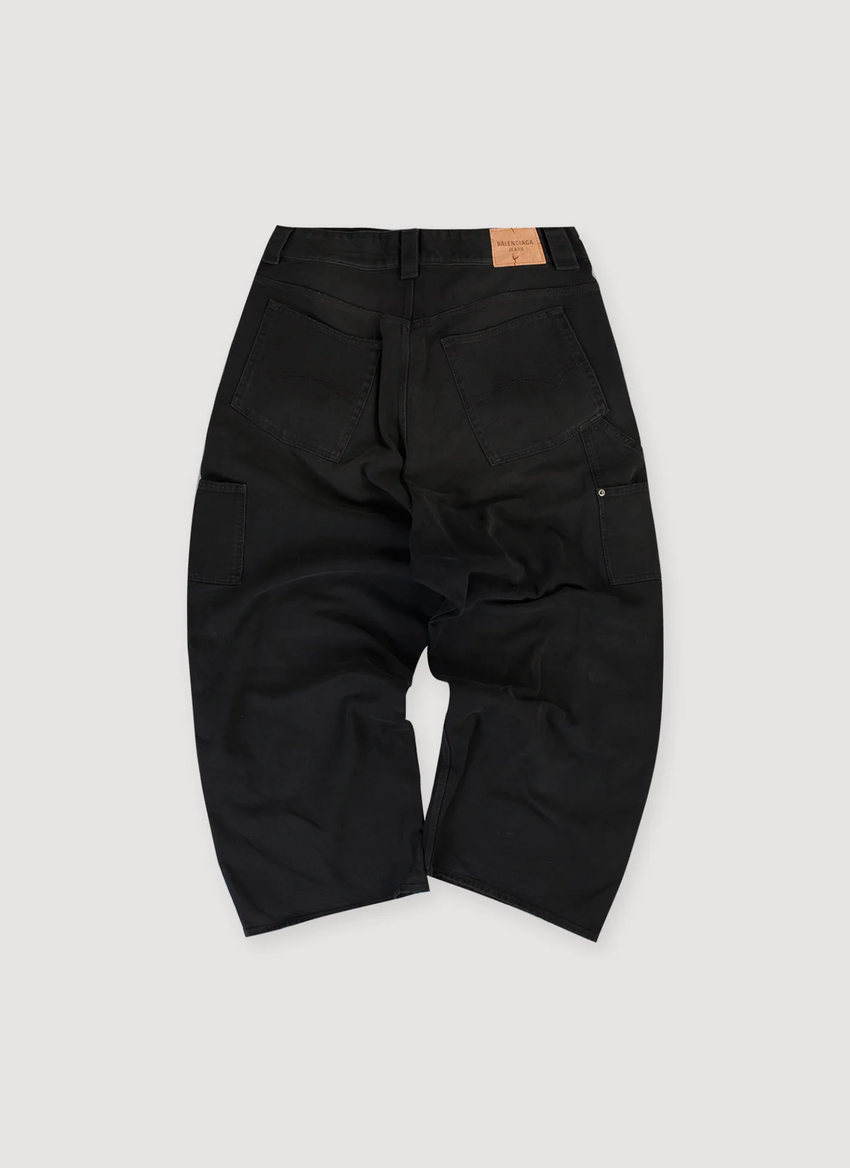 Balenciaga Ripped Off Baggy Double Knee Carpenters Black (Pre-Owned) - Image 2