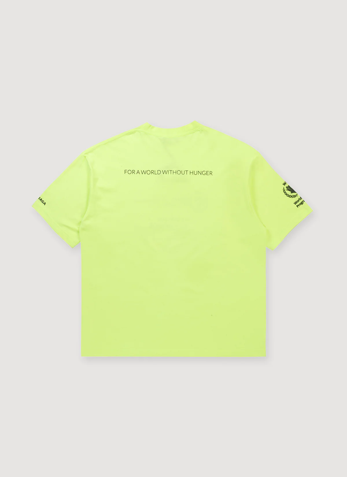 Balenciaga World Food Programme Tee Fluorescent Yellow - Image 2