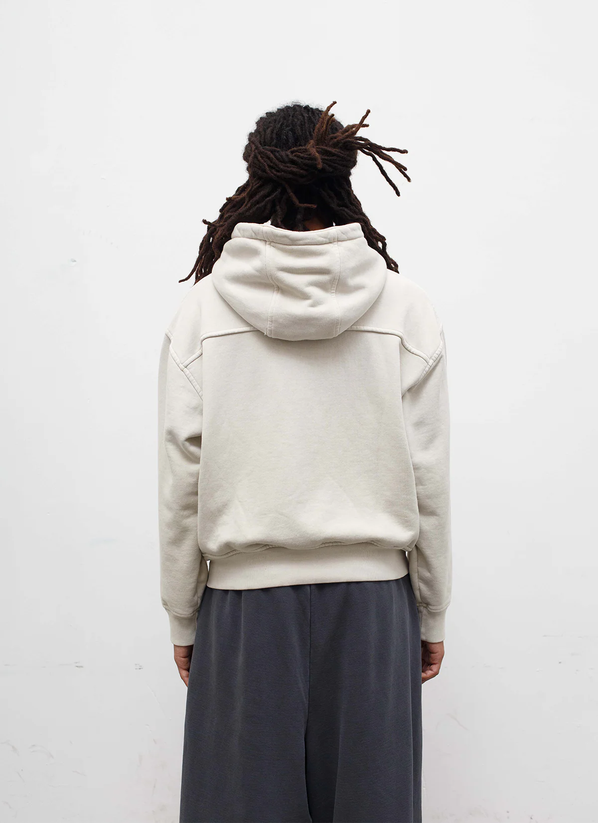 Pieces Basic Program Zip Up Sweatshirt Bone - Image 4