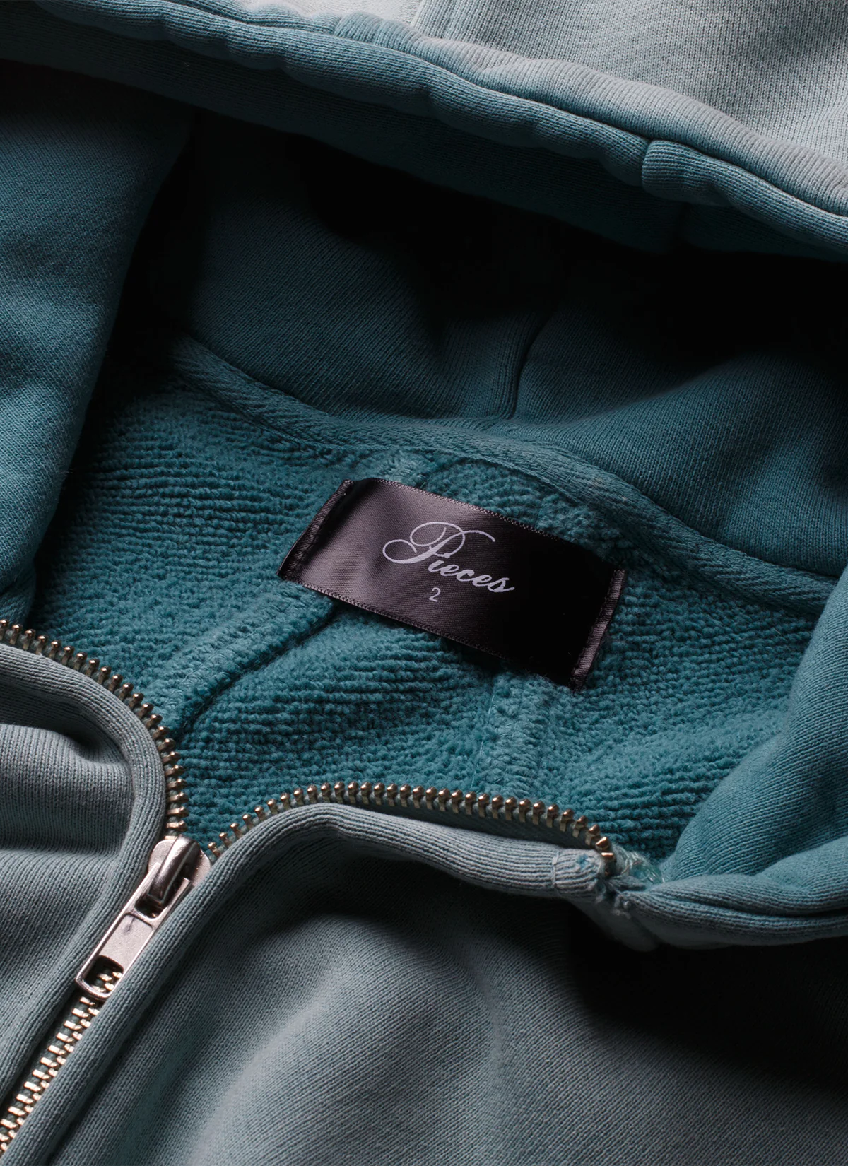 Pieces Basic Program Zip Up Sweatshirt Seafoam - Image 5