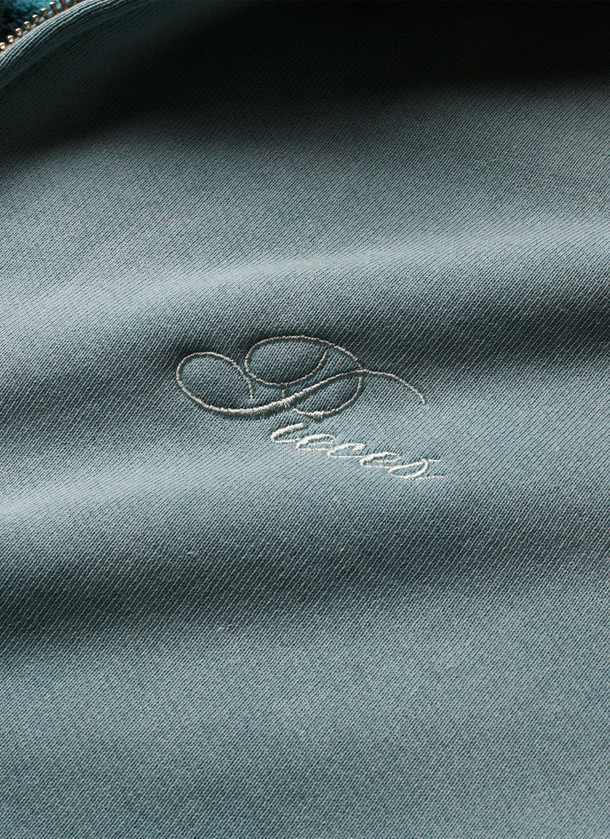 Pieces Basic Program Zip Up Sweatshirt Seafoam - Image 6