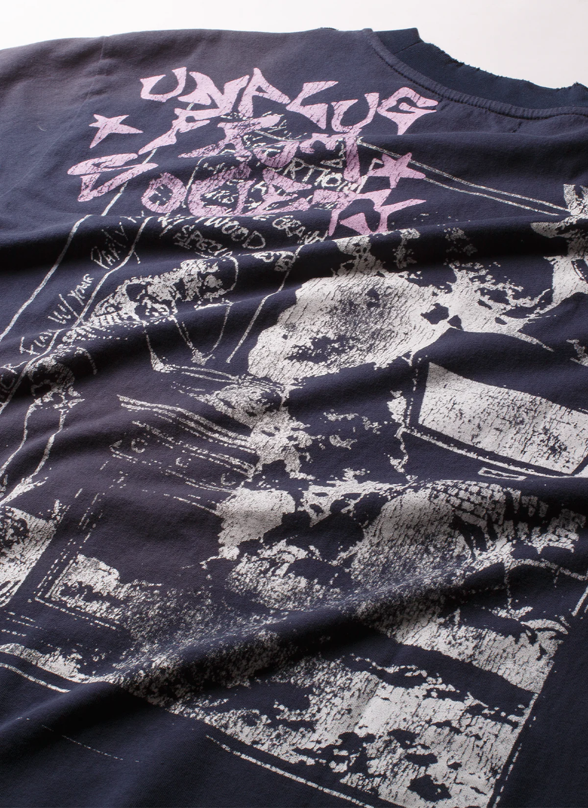 Boredom Kills French Tee Navy - Image 4
