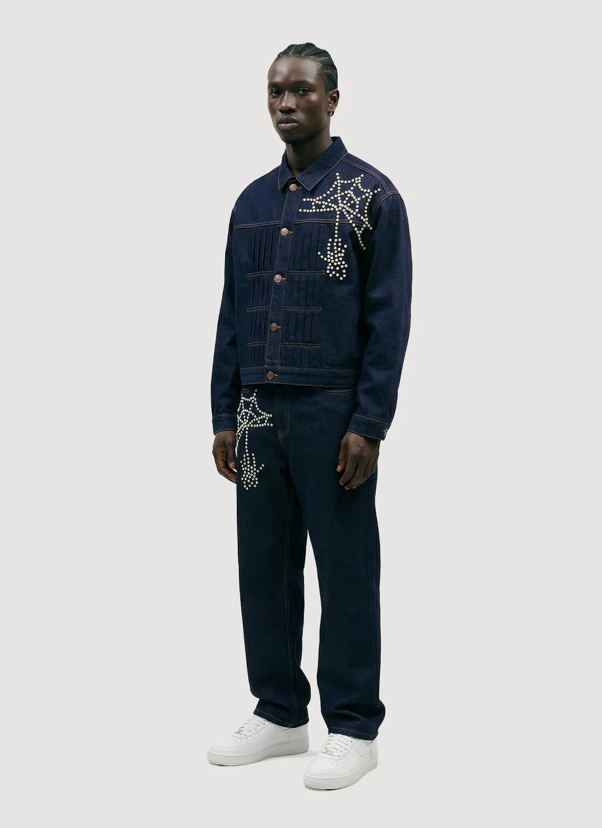 Boredom Kills Spider Denim Jeans Raw Indigo - Image 4