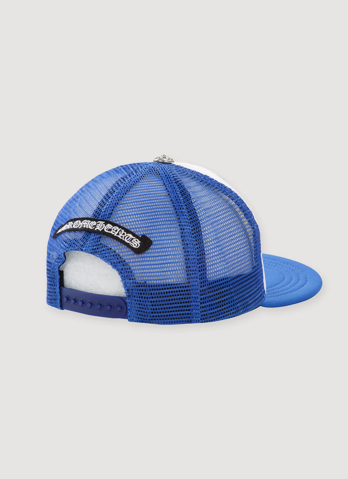 Chrome Hearts Camo Cemetery Cross Trucker Hat Blue - Image 2