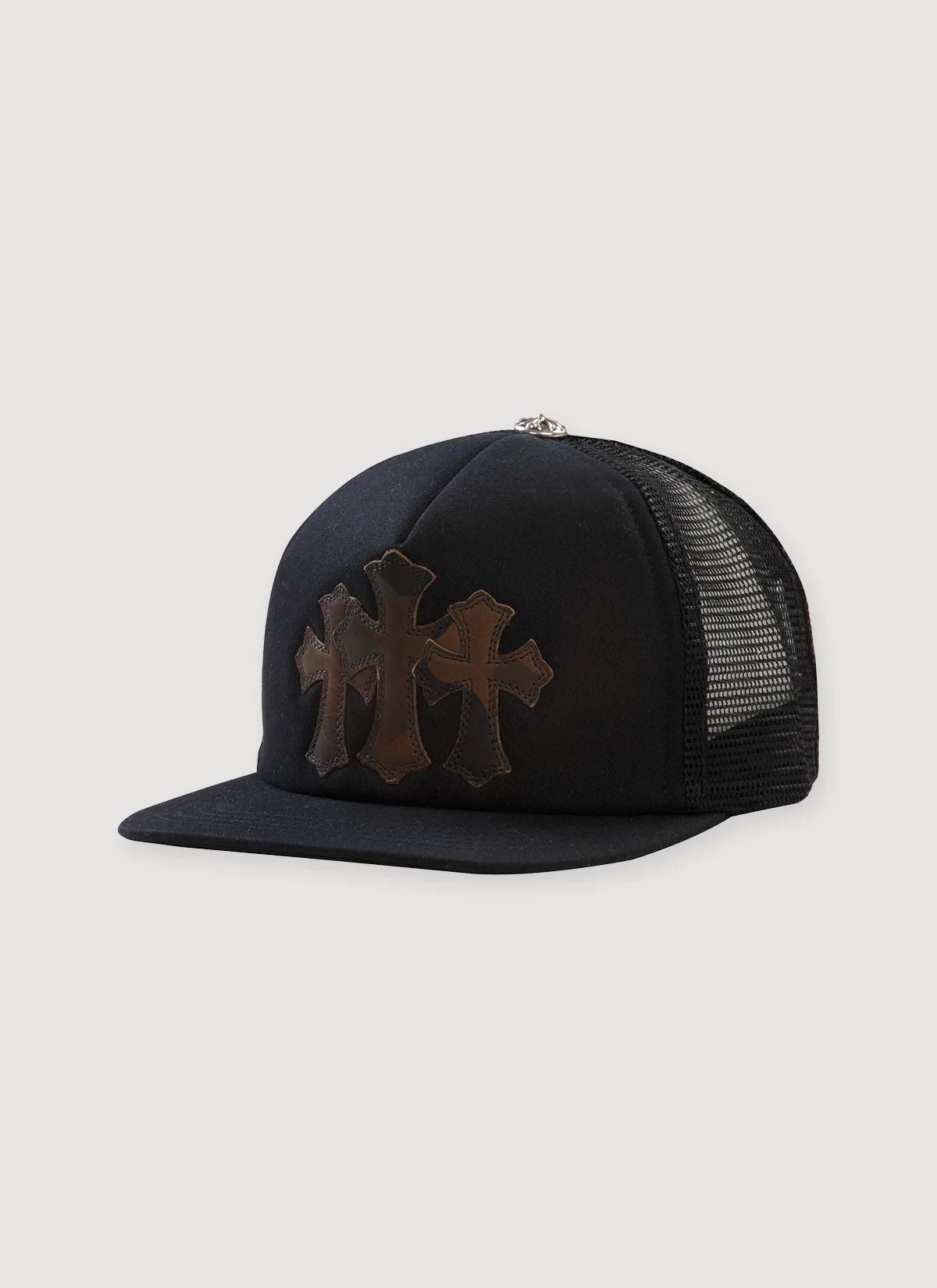 Chrome Hearts Camo Patch Cemetery Trucker Hat Black