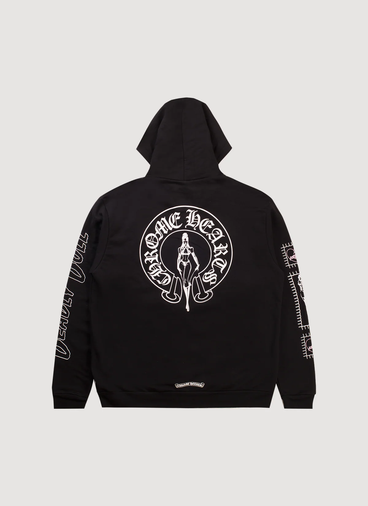 Chrome Hearts Deadly Dolls Zip Up Sweatshirt Black Pink - Image 2