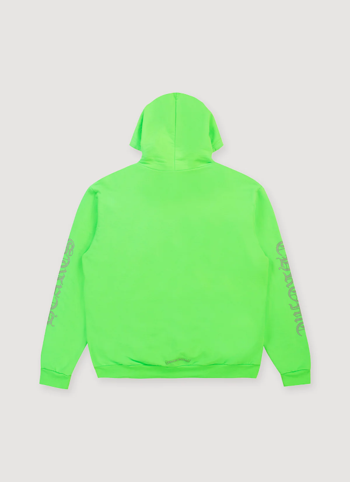 Chrome Hearts Glitter Vertical Logo Miami Ultra Week Sweatshirt Neon Green - Image 2