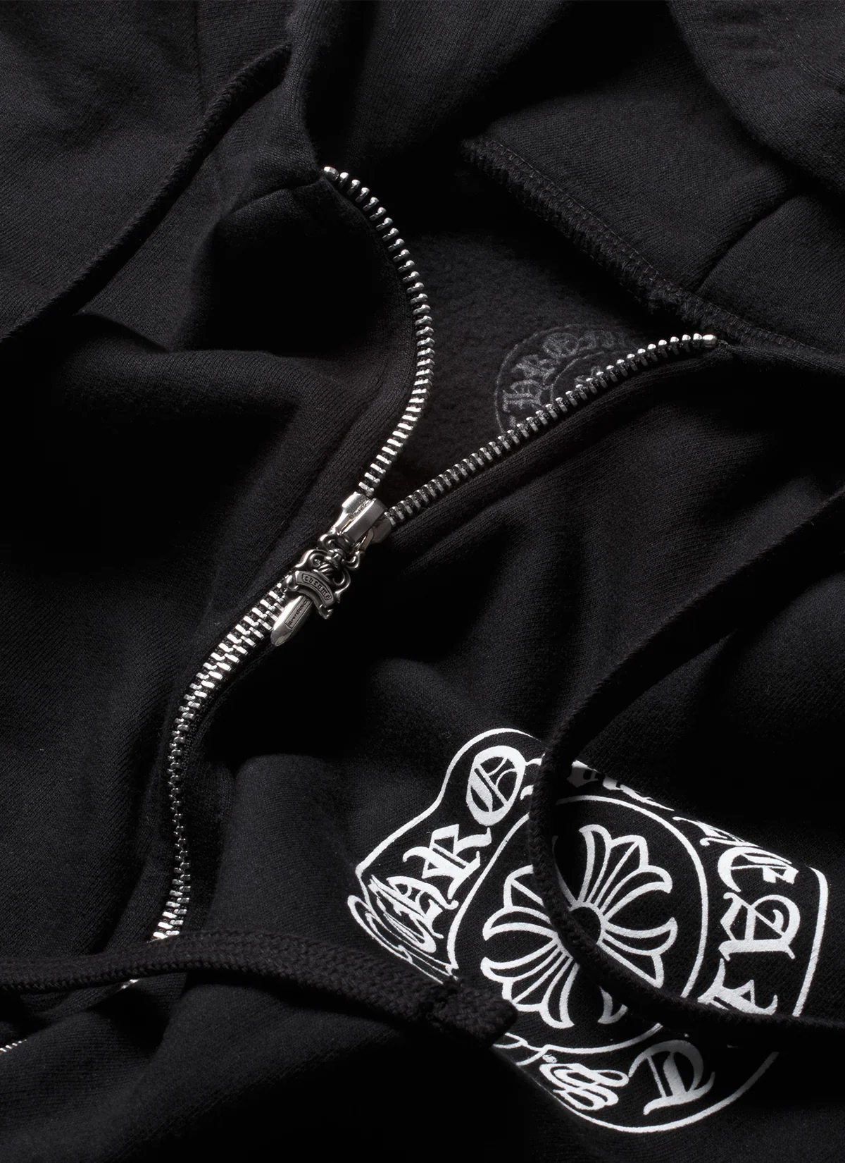 Chrome Hearts Malibu Horseshoe Zip Up Sweatshirt Black - Image 3