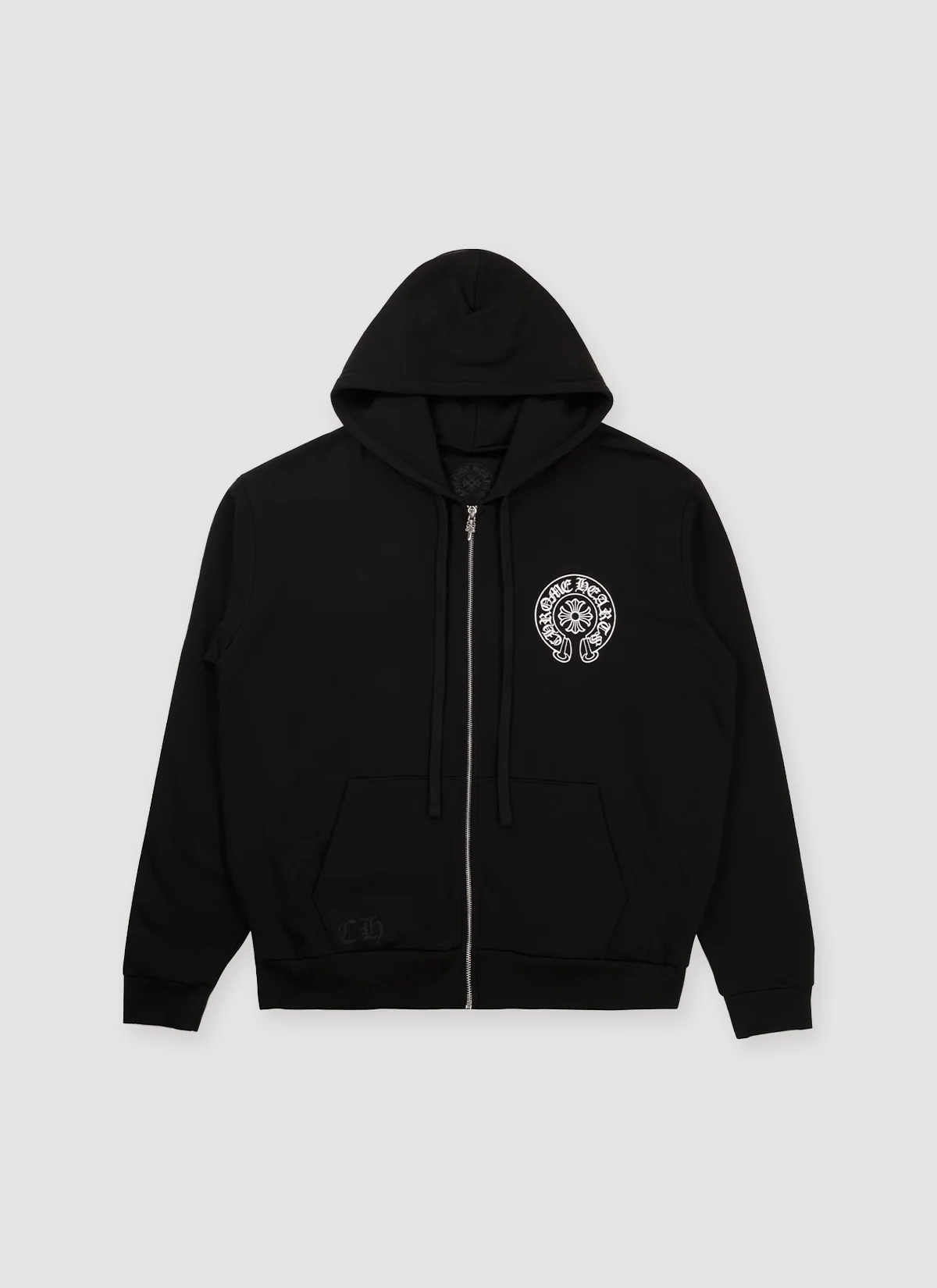 Chrome Hearts Miami Horseshoe Zip Up Sweatshirt Black