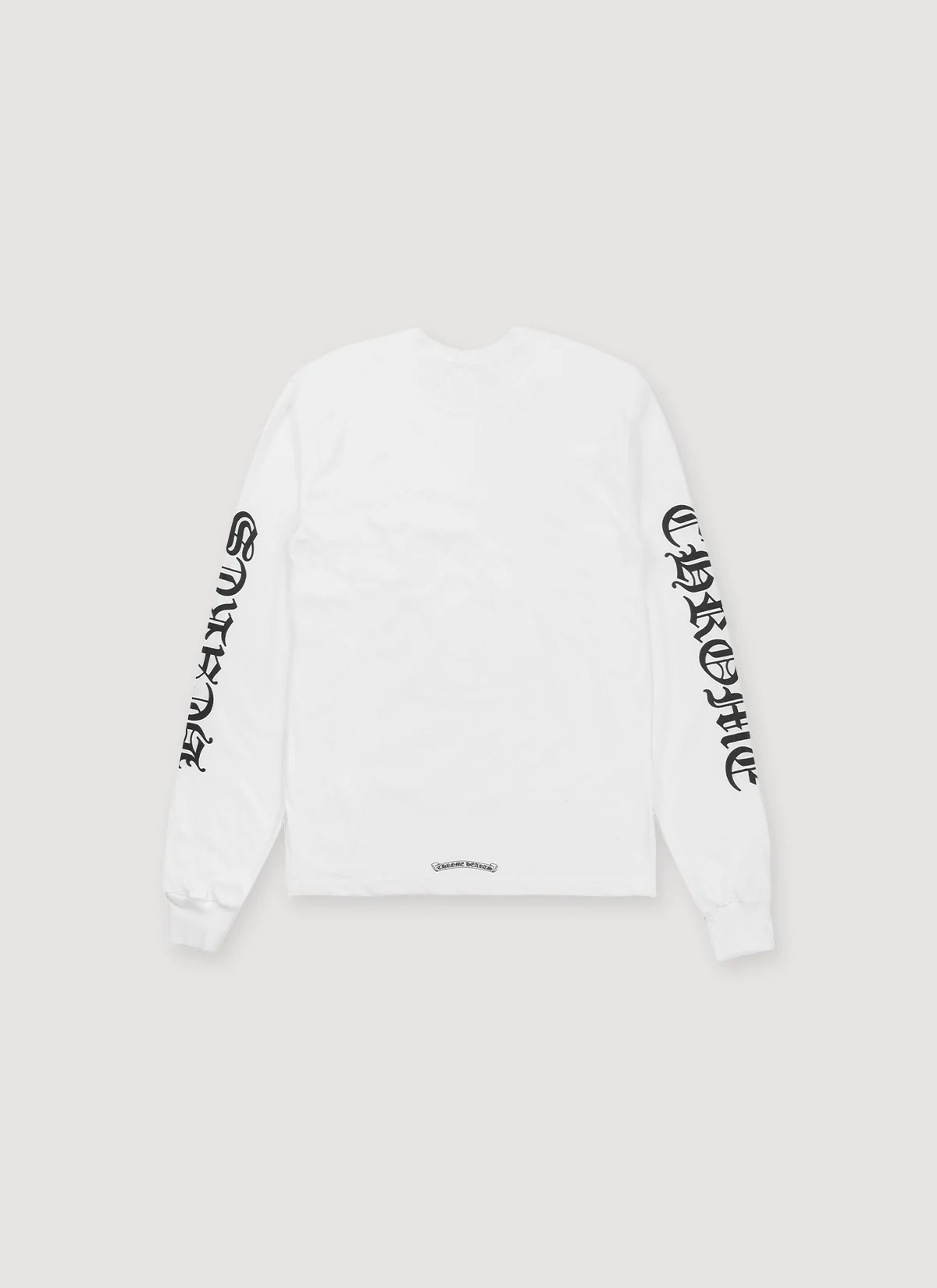 Chrome Hearts Neck Logo Longsleeve White Black - Image 2