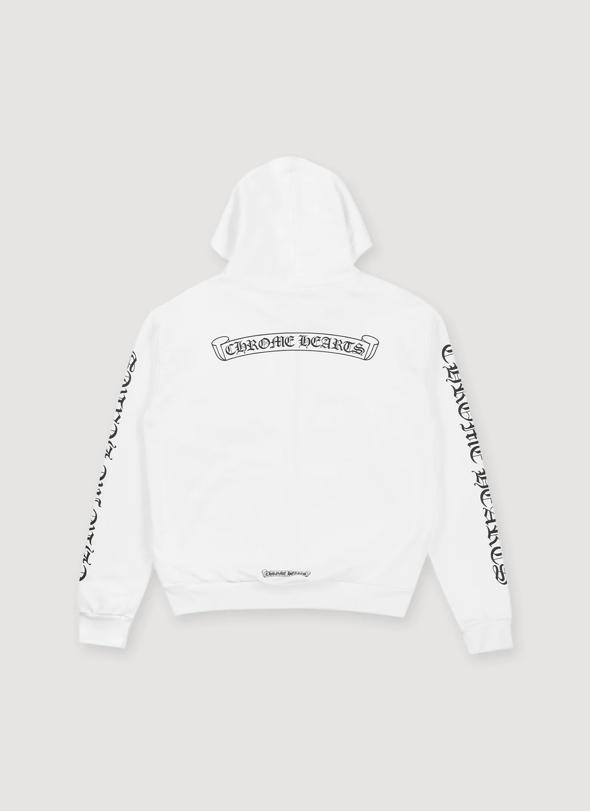 Chrome Hearts Scroll Zip Up Sweatshirt White - Image 2