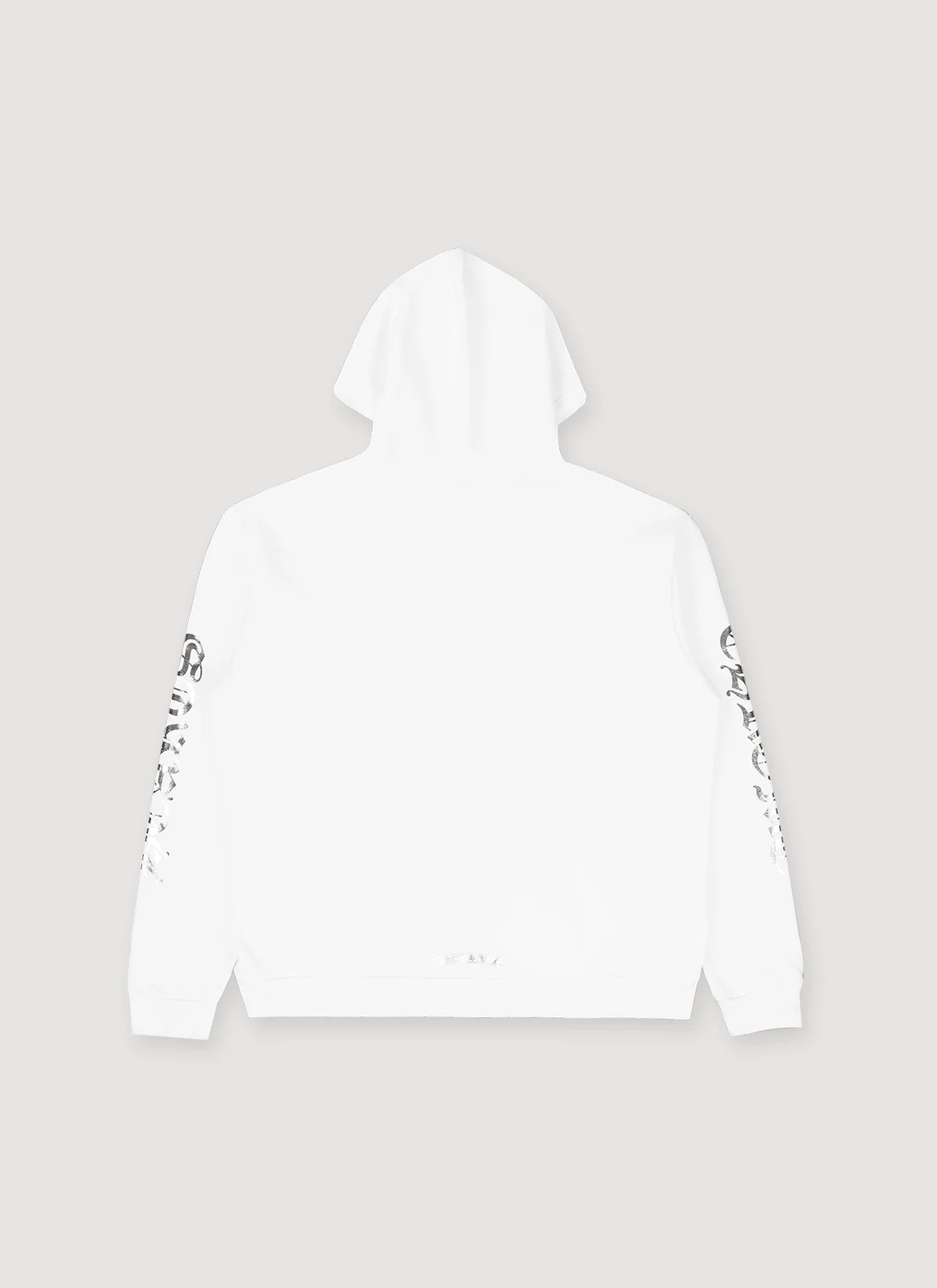 Chrome Hearts Silver Metallic Vertical Logo Sweatshirt White - Image 2