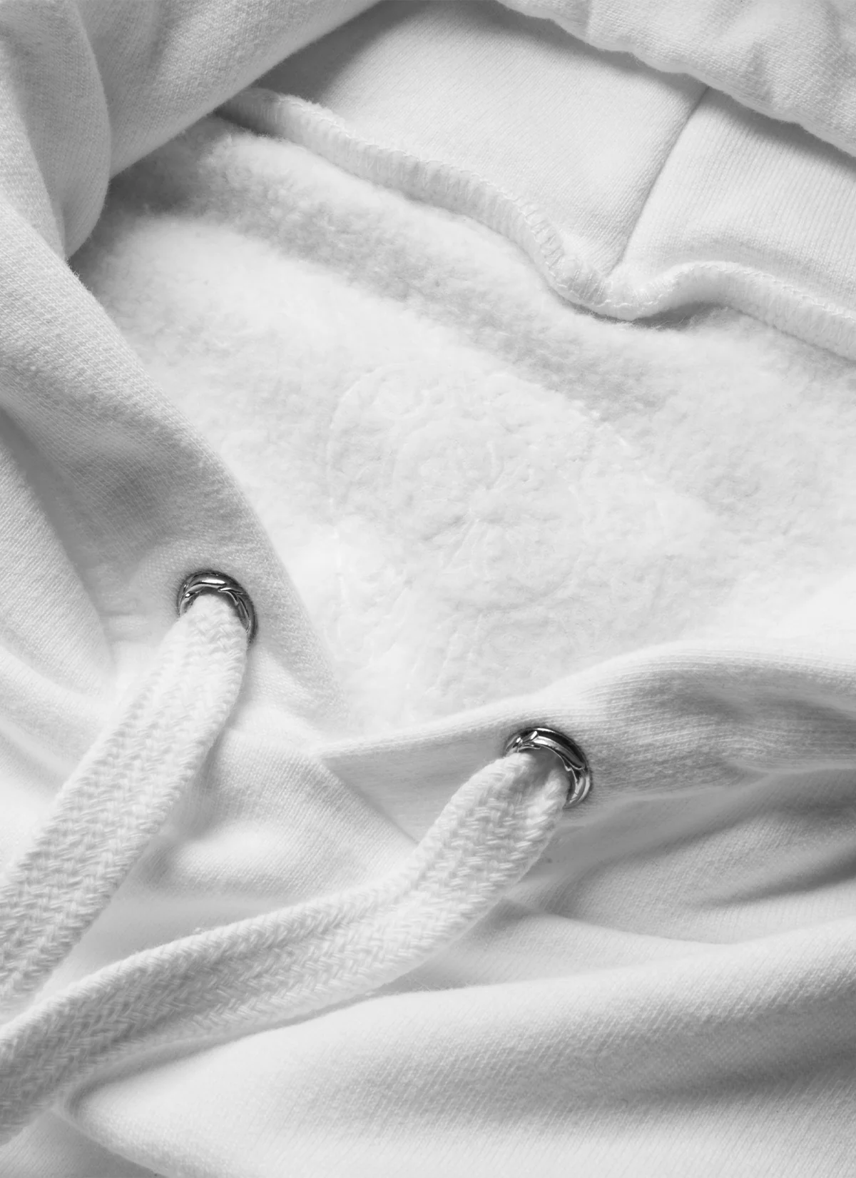 Chrome Hearts Silver Metallic Vertical Logo Sweatshirt White - Image 5