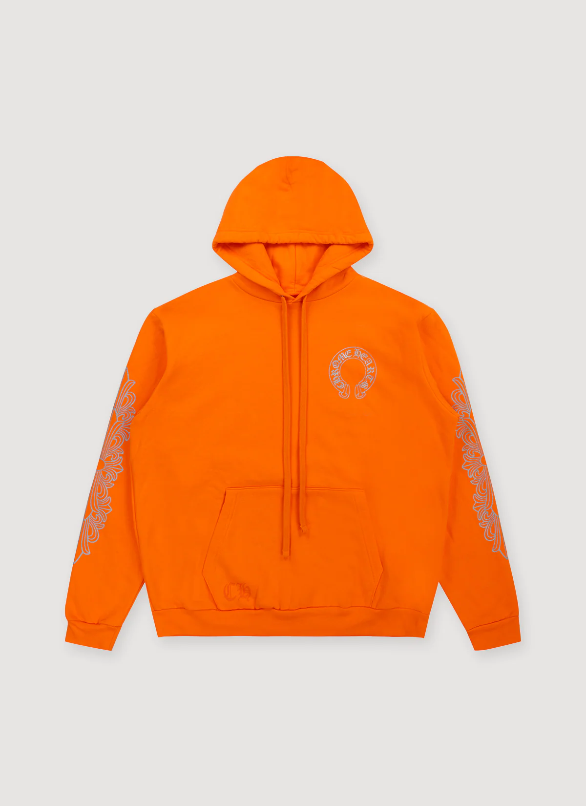 Chrome Hearts Glitter Horseshoe Ultra Miami Sweatshirt Orange