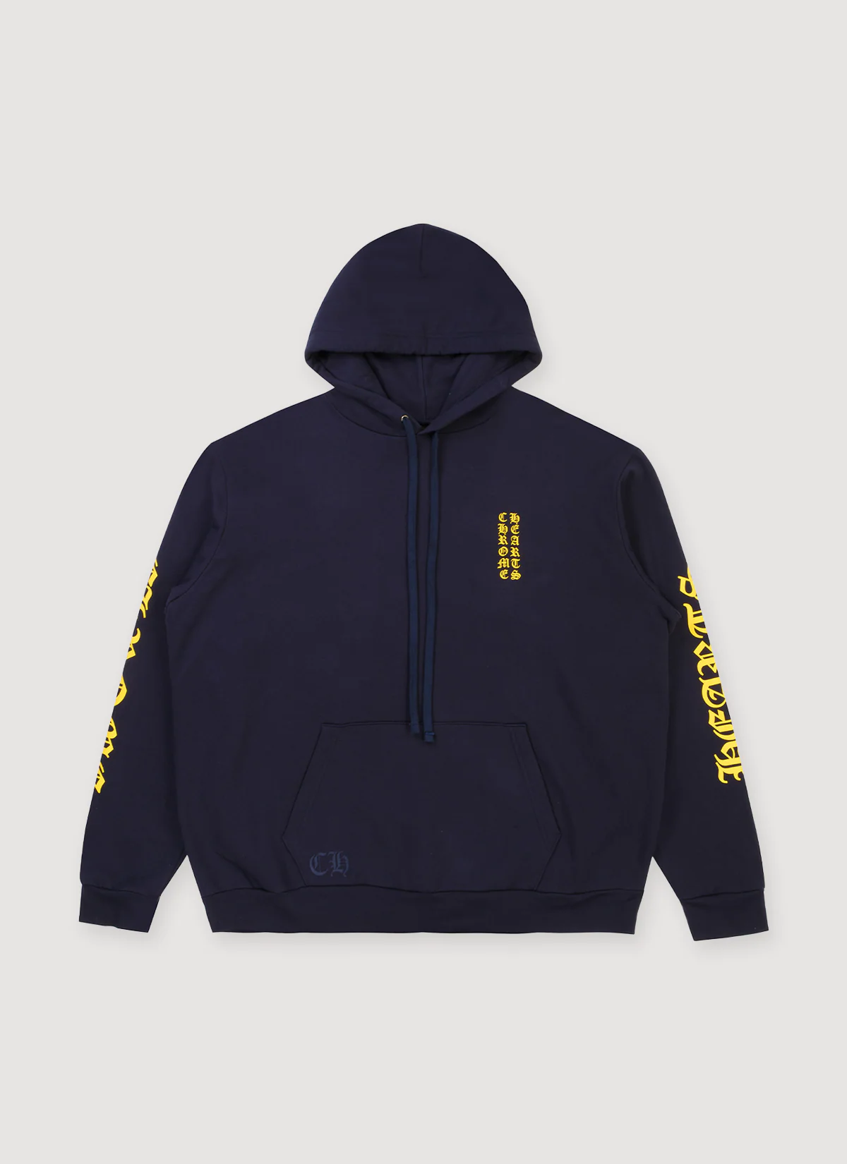 Chrome Hearts Vertical Logo Sweatshirt Navy Gold
