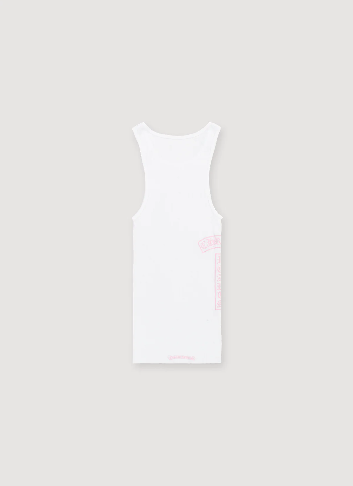 Chrome Hearts T Bar Ribbed Tank White Pink - Image 2