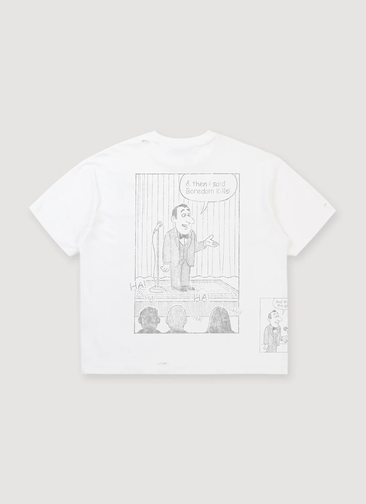 Boredom Kills Comedy Tee Off White - Image 2