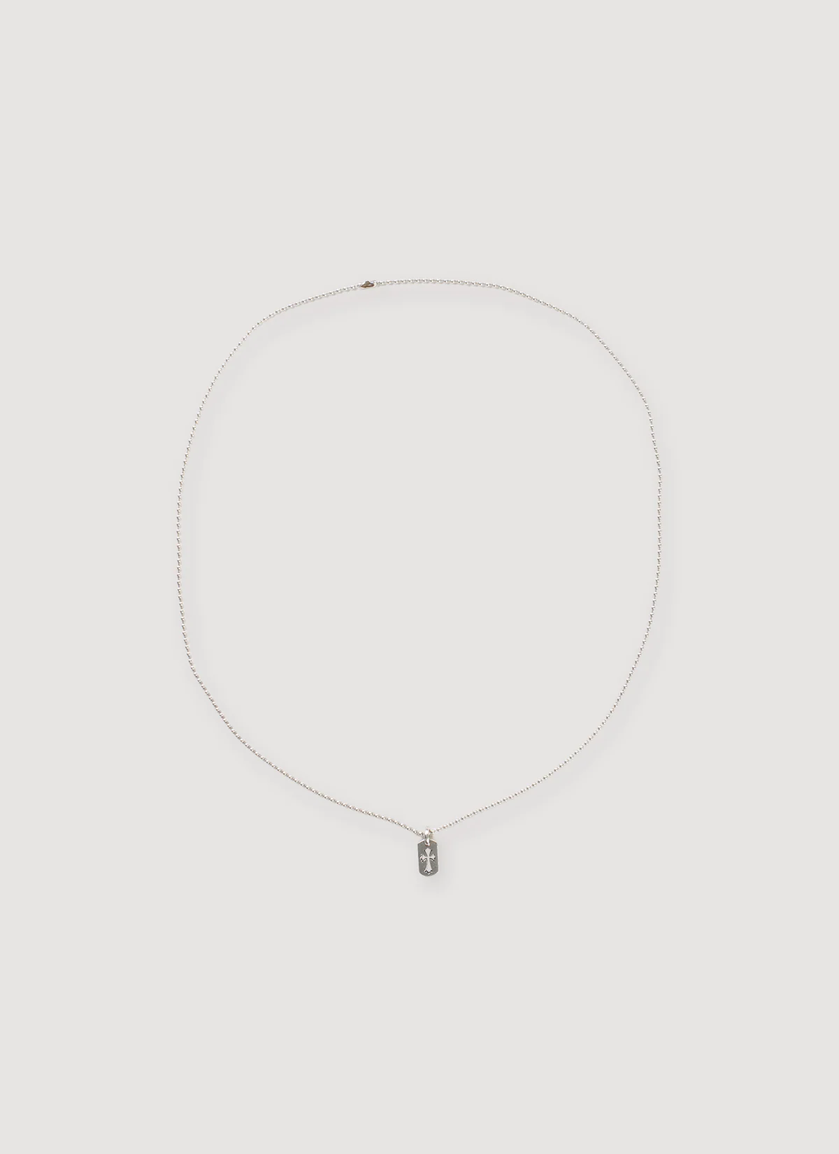 Chrome Hearts Cut Out Cross Dog Tag Silver