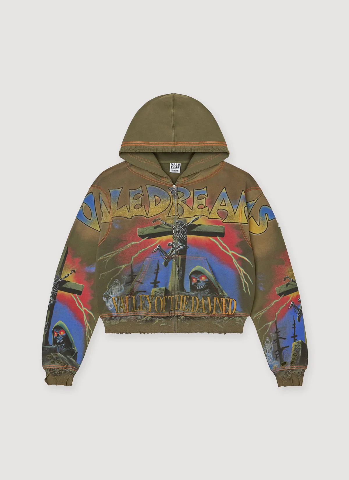 Vale Forever Damned Big Zip Up Sweatshirt - Image 2