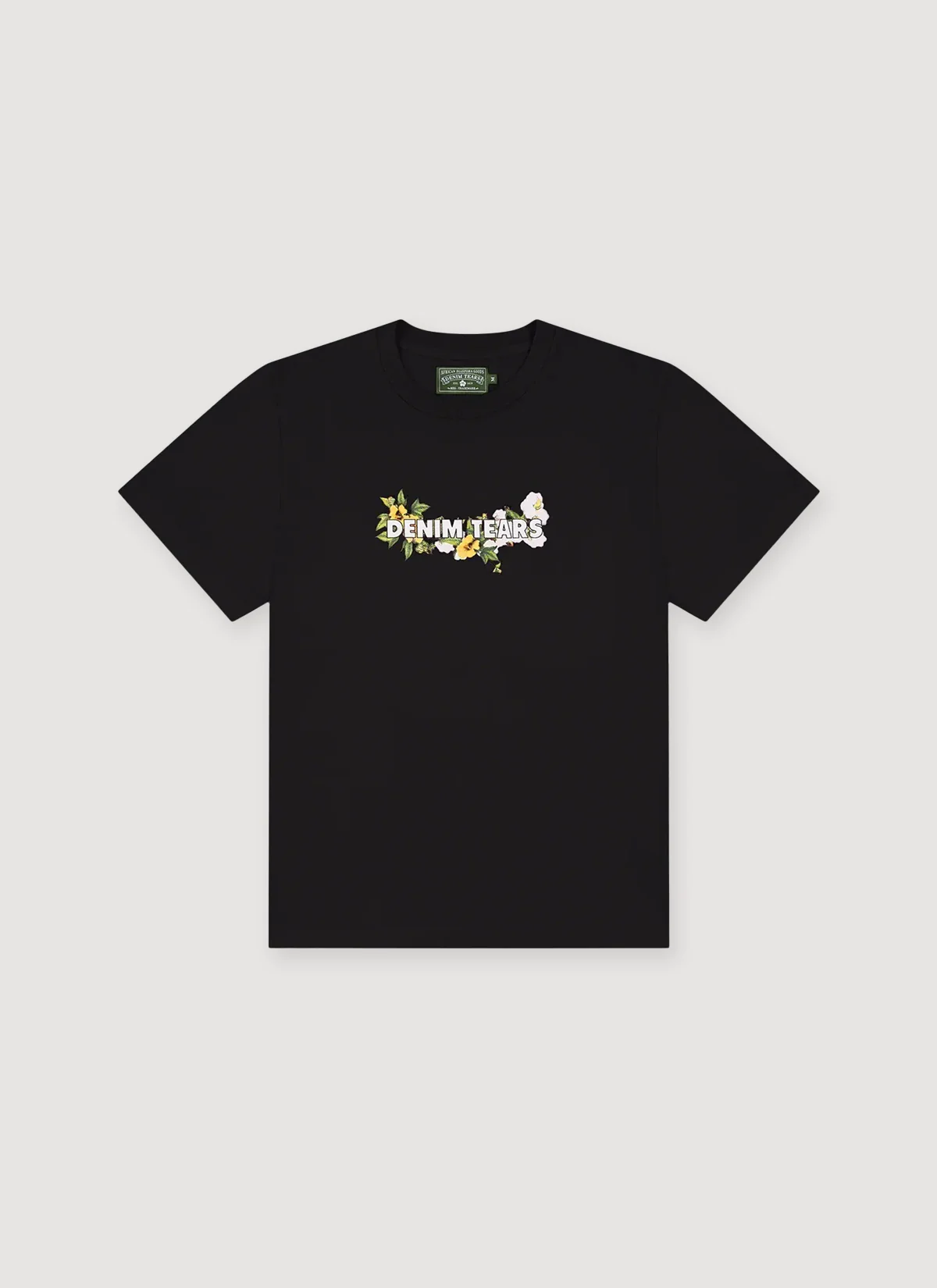 Denim Tears Cotton Floral Logo Tee Black