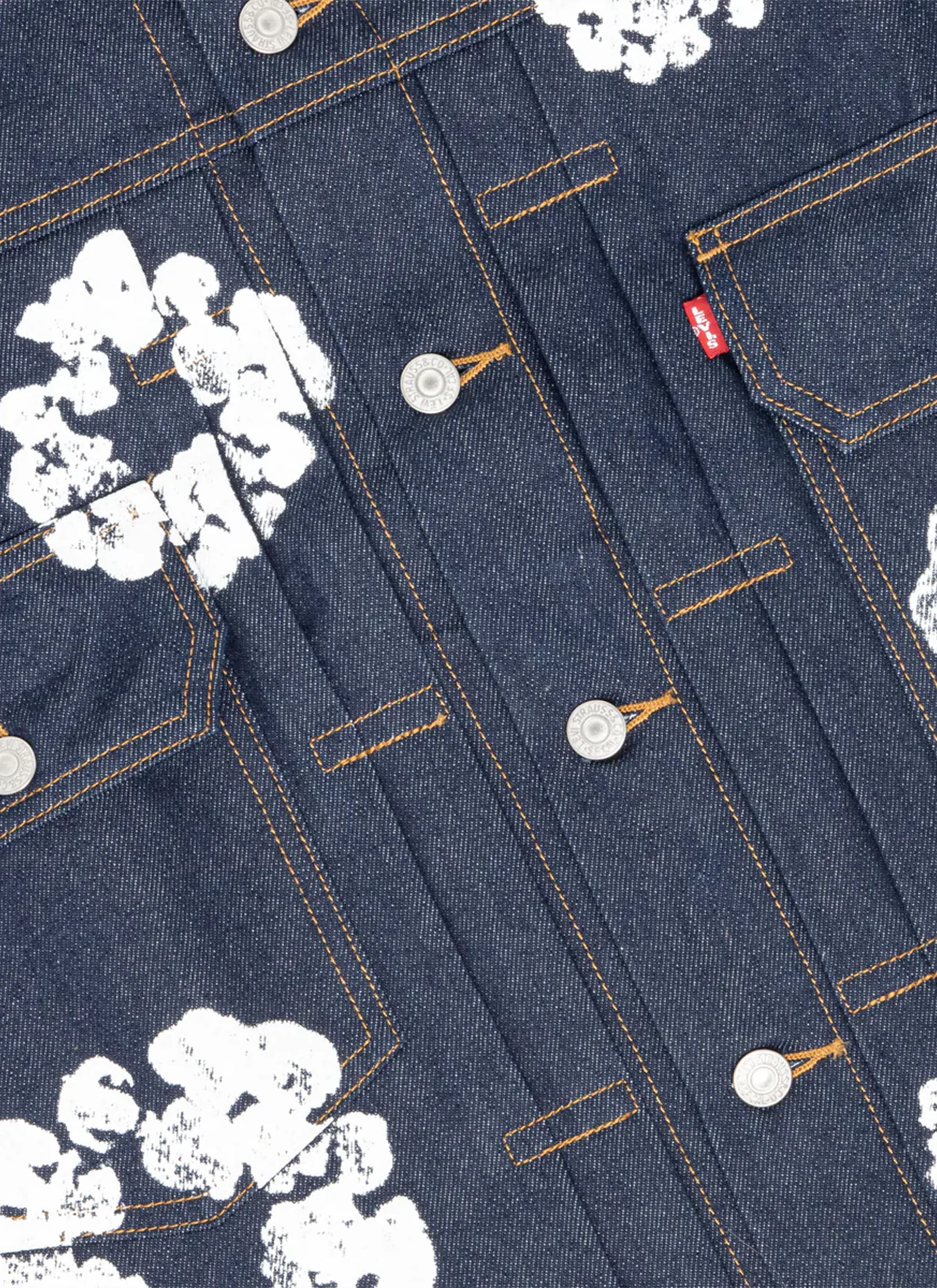Denim Tears Cotton Wreath Denim Jacket Raw Indigo - Image 3