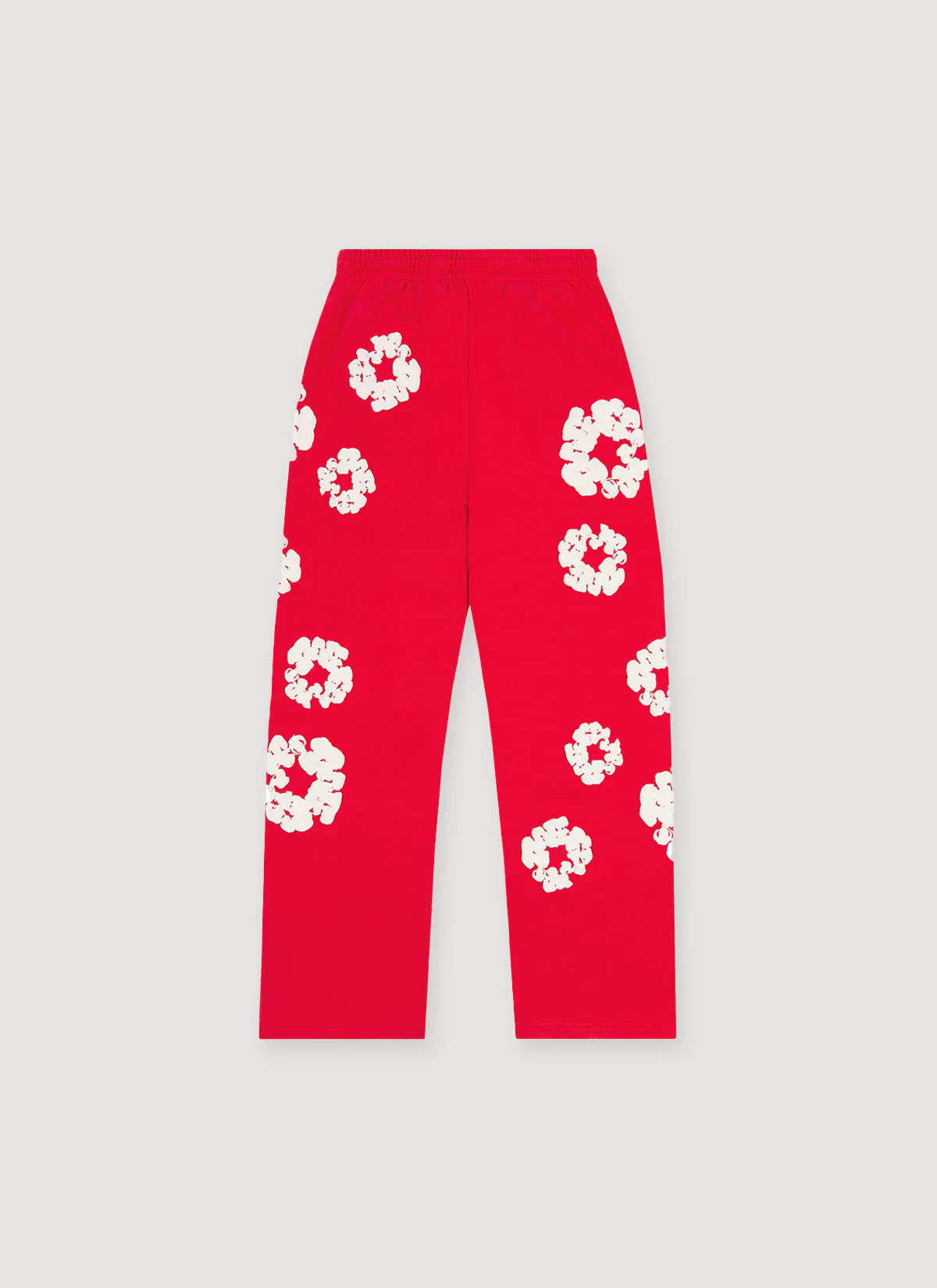 Denim Tears Cotton Wreath Open Hem Sweatpants Red - Image 2