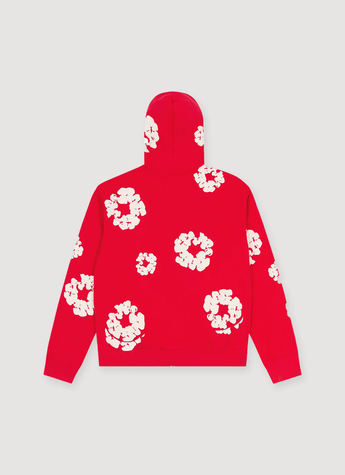 Denim Tears Cotton Wreath Zip Up Sweatshirt Red - Image 2