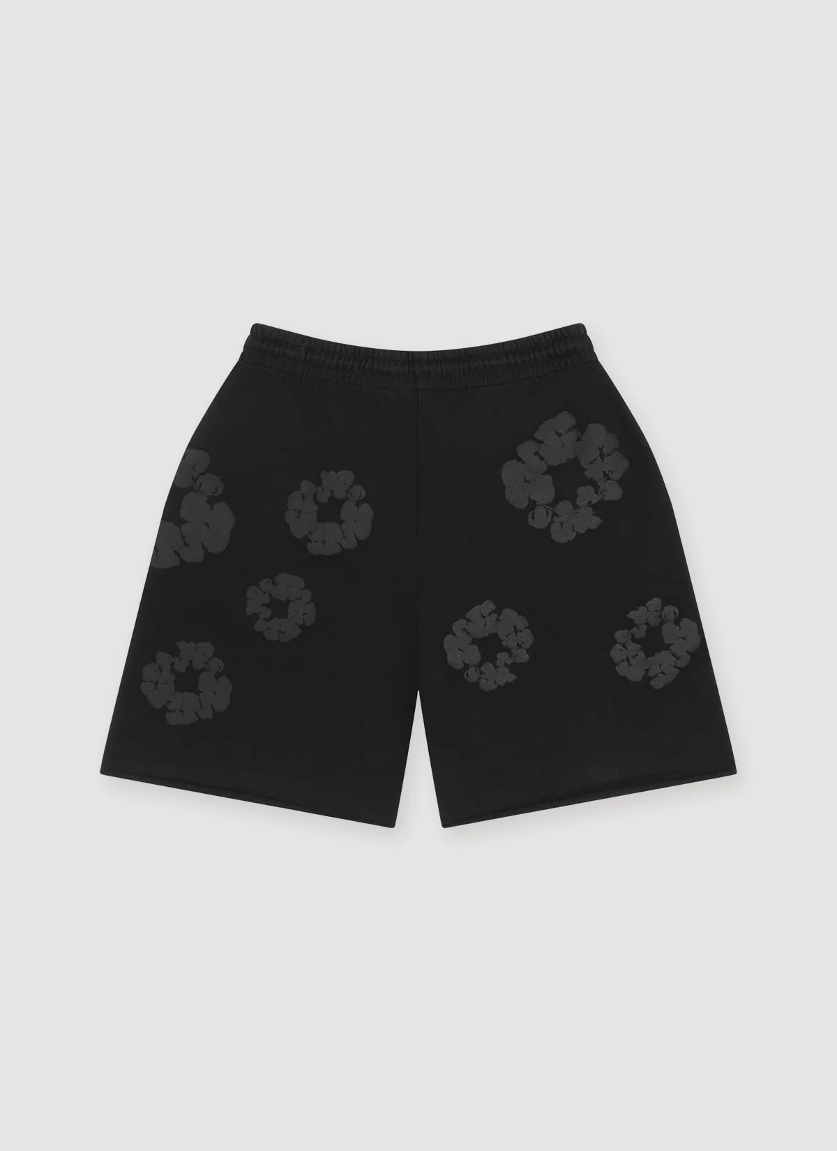 Denim Tears Mono Wreath Sweatshorts Black - Image 2