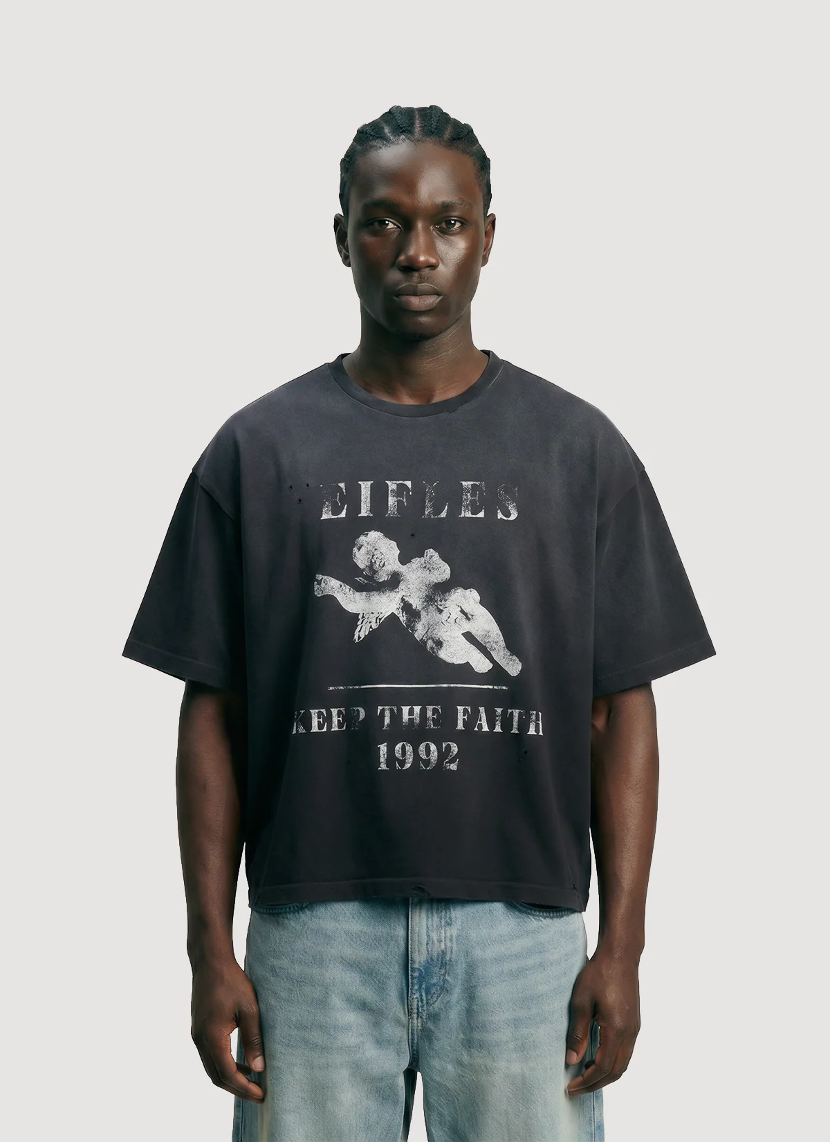 Eifles Keep the Faith Tee Vintage Black - Image 3