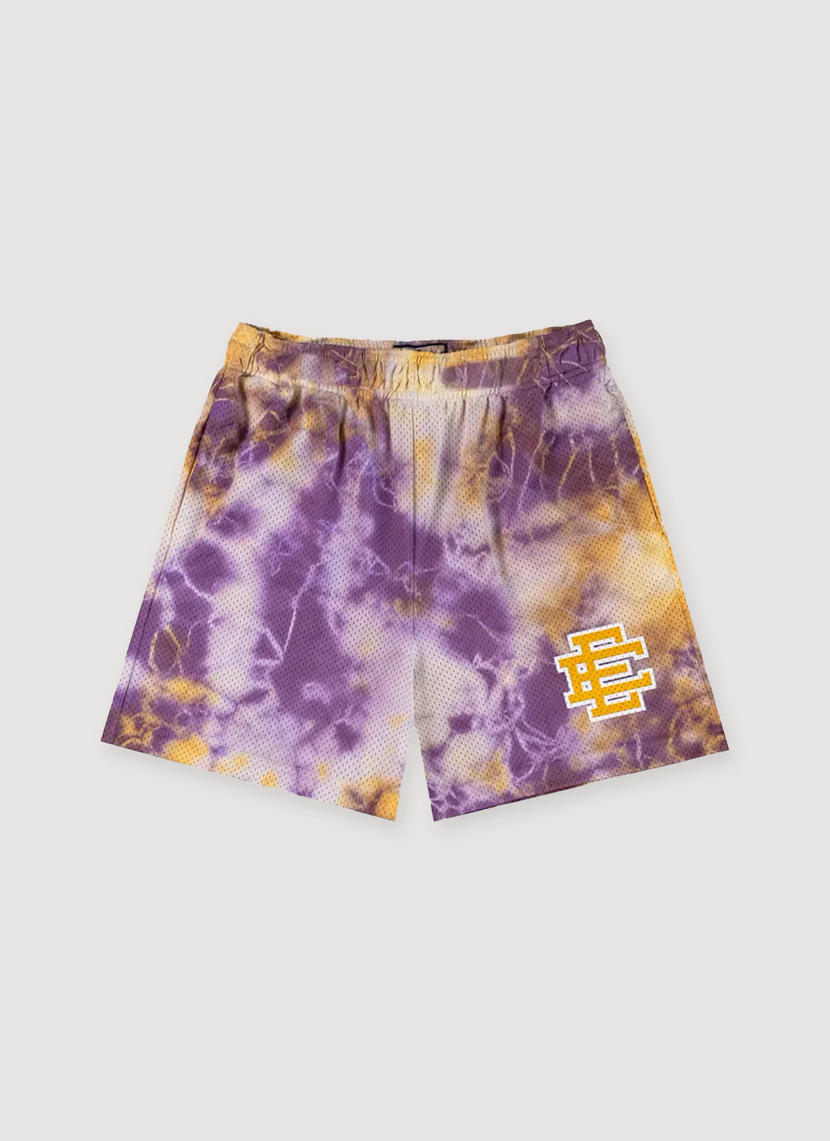 Eric Emanuel Basic Short Tie Dye Purple Yellow