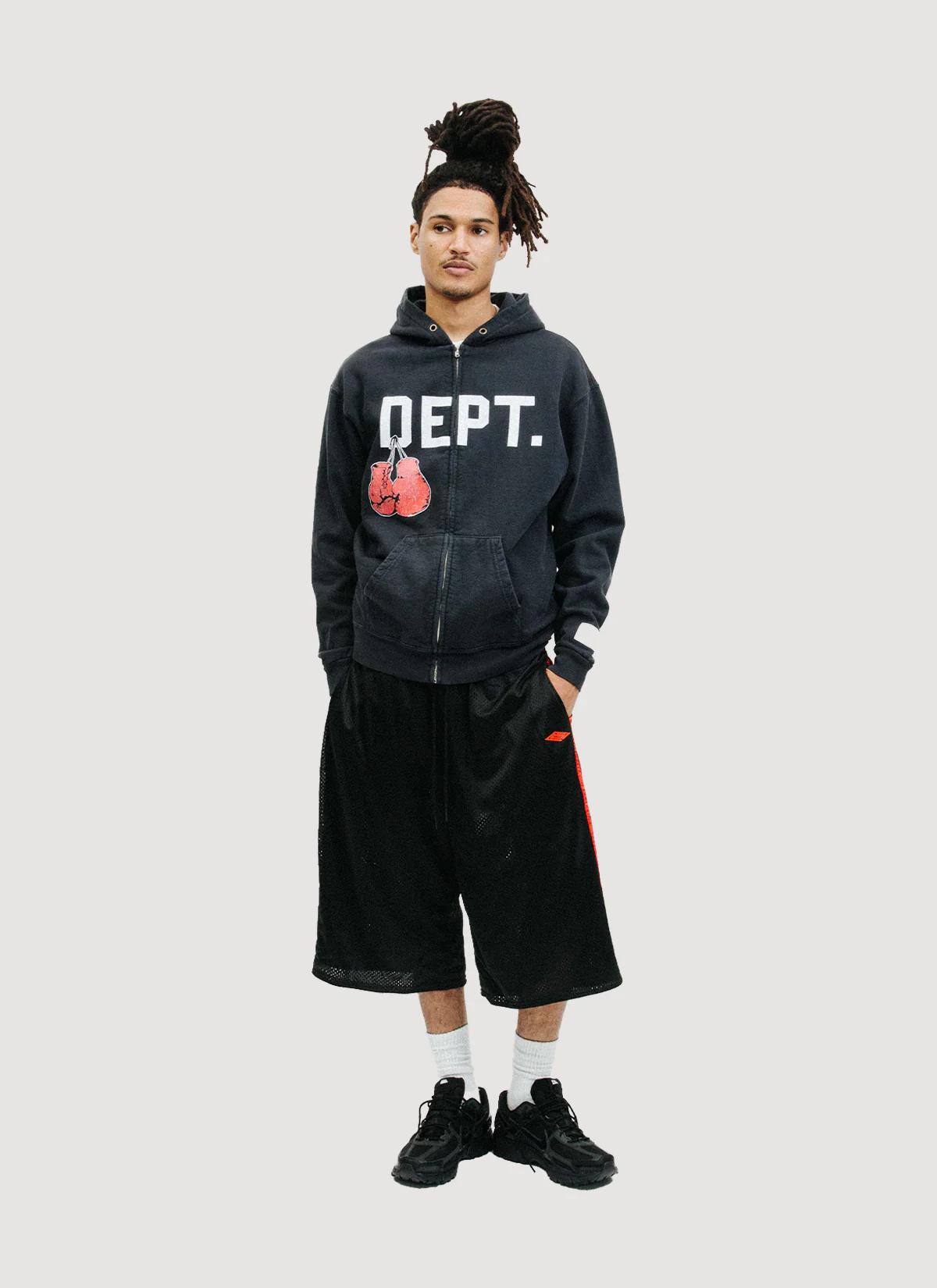Gallery Dept. Boxing Merch Zip Up Sweatshirt Black - Image 3