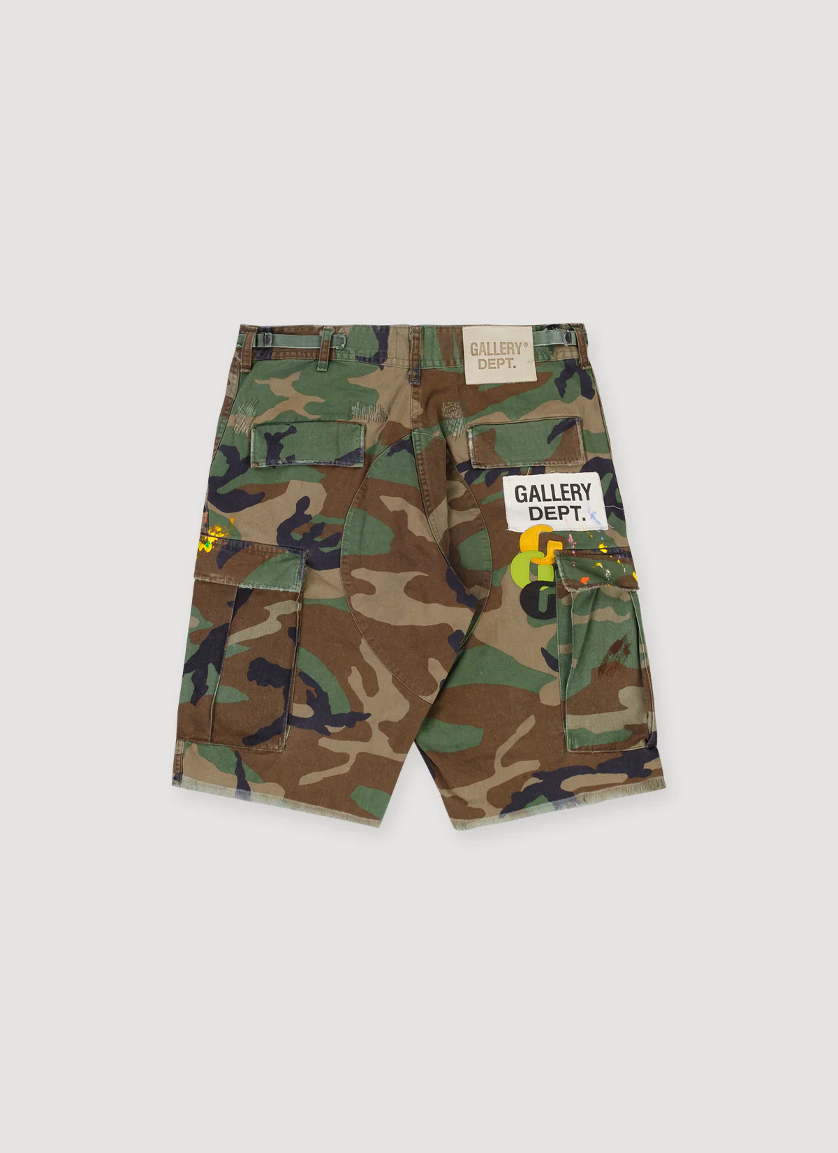 Gallery Dept. G Patch Cargo Shorts Woodland Camo - Image 2