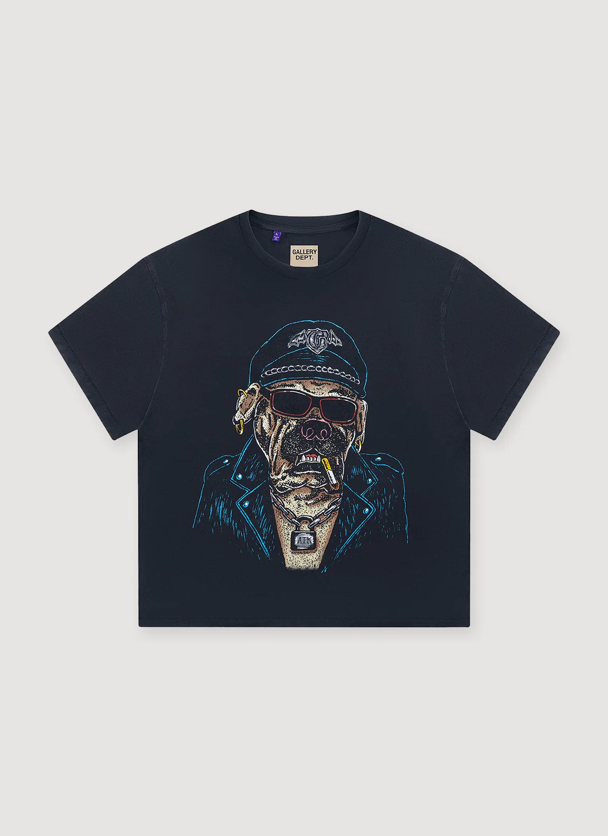 Gallery Dept. Oct Biker Dog Tee Vintage Black