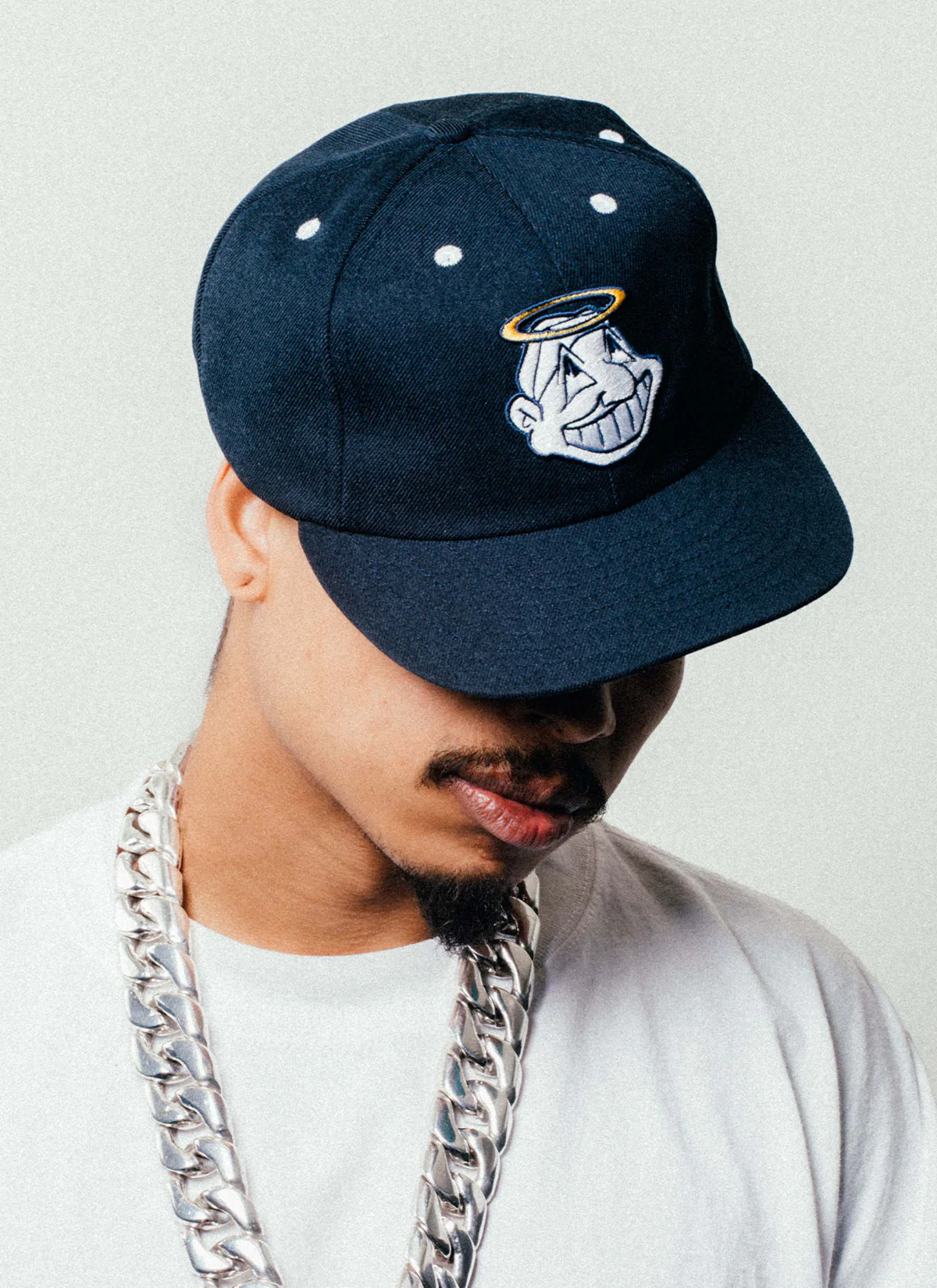 Pieces God Vs Devil Baseball Cap Navy - Image 6