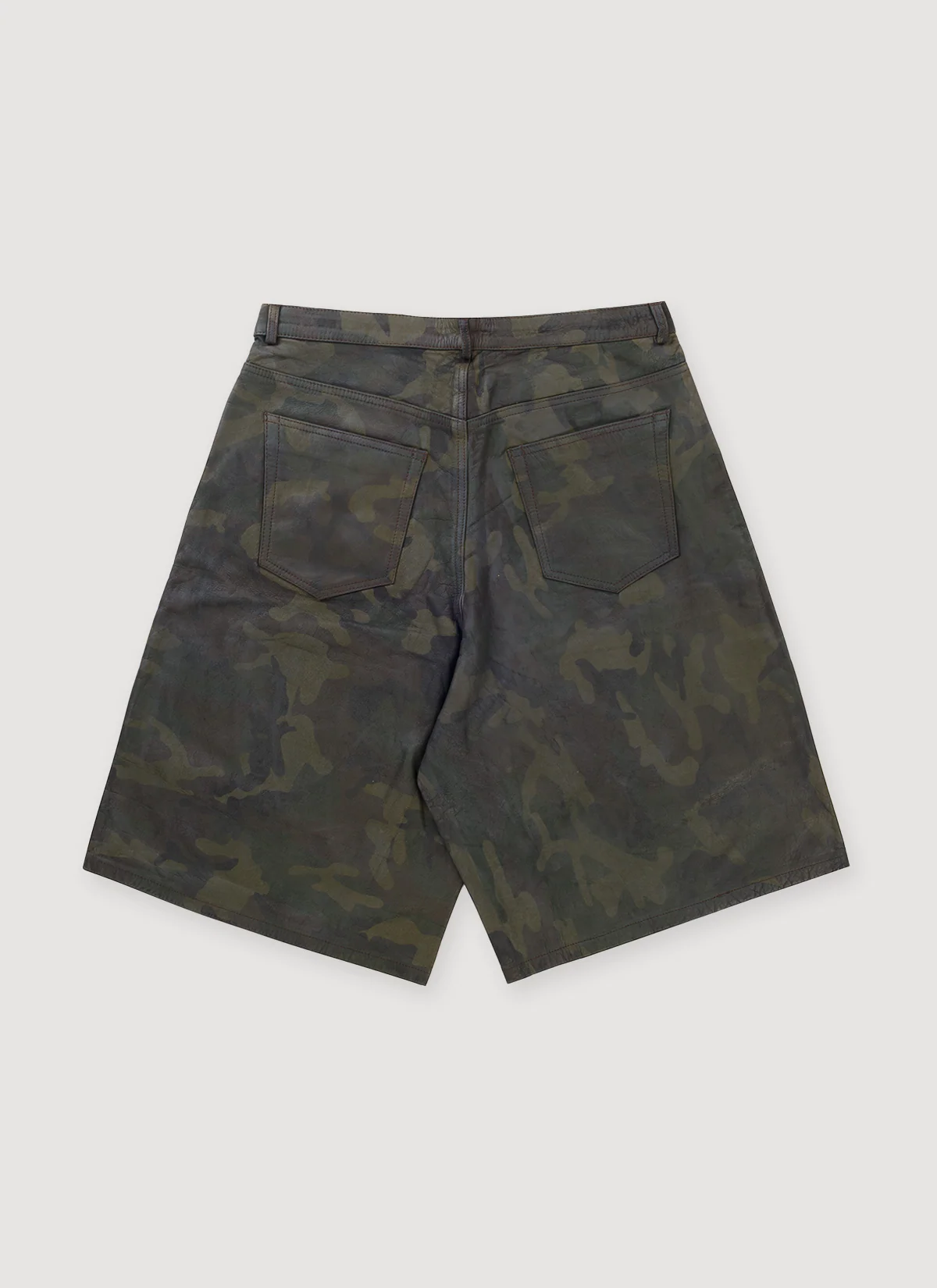 GV Gallery Barrack Leather Shorts Camo - Image 2