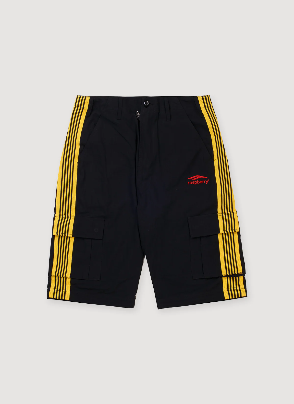 GV Gallery Raspberry Convertible Cargo Pants Black Yellow - Image 3