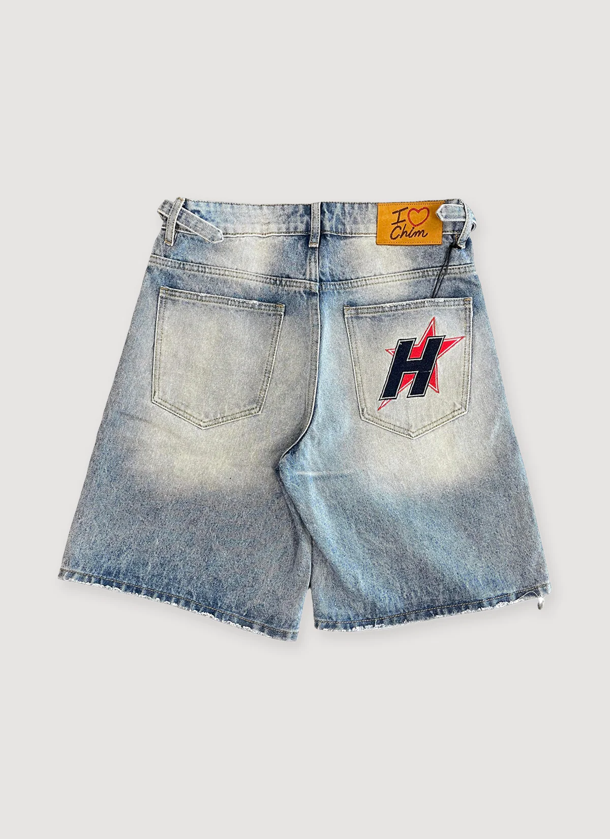 HMDD H Star Crystal Jorts Indigo - Image 2