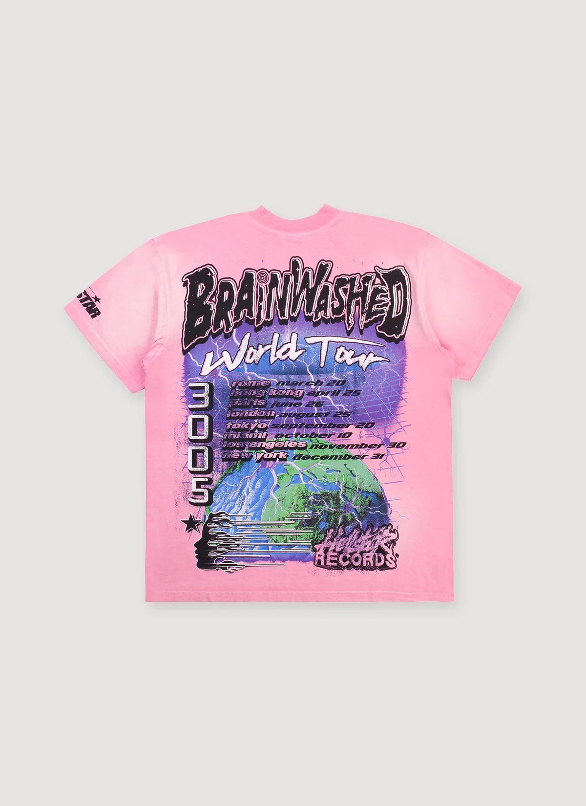 Hellstar Brainwashed World Tour Tee Vintage Pink - Image 2