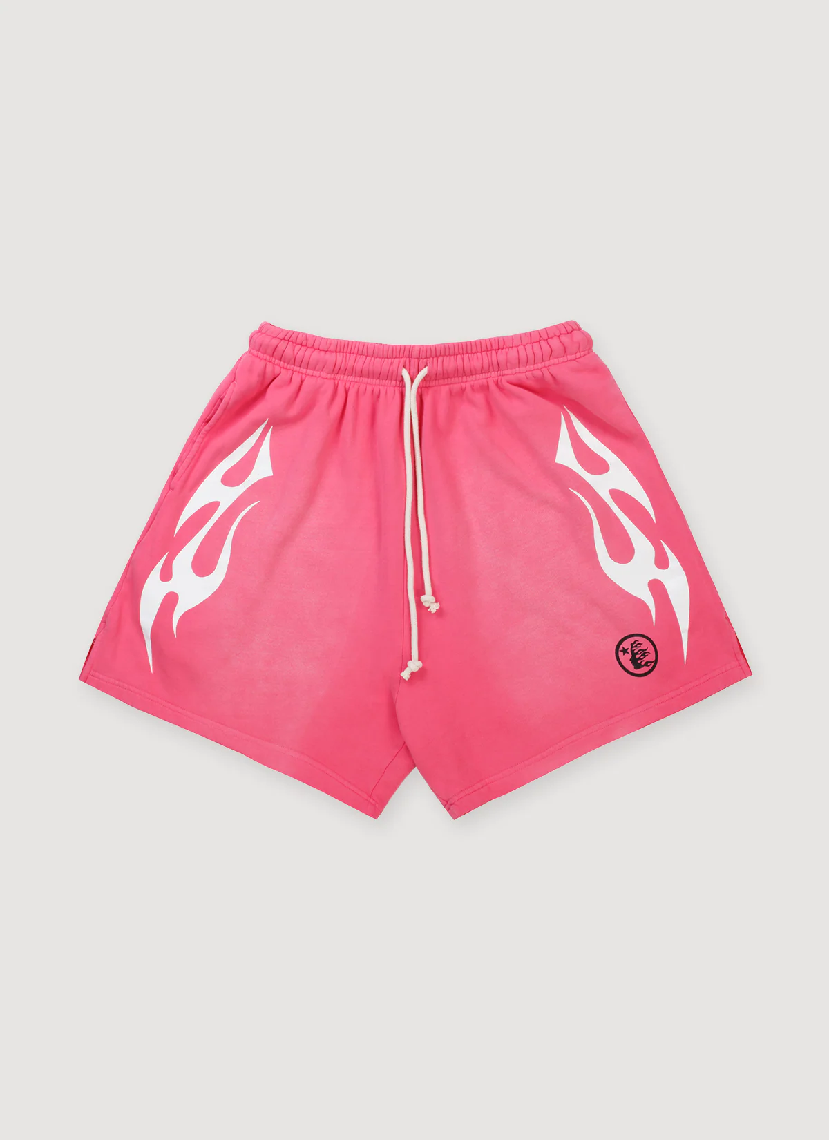 Hellstar Flame Shorts Pink White