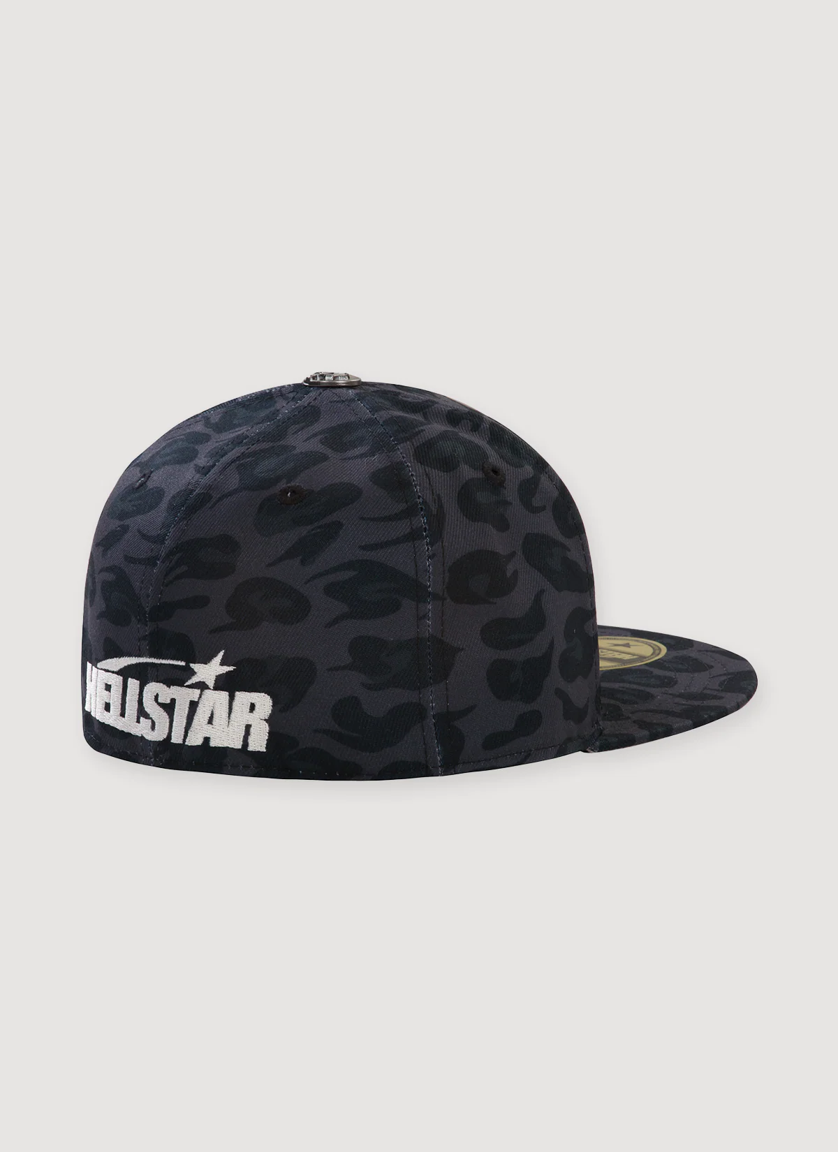 Hellstar Logo Fitted Hat Cheetah Grey Black - Image 2