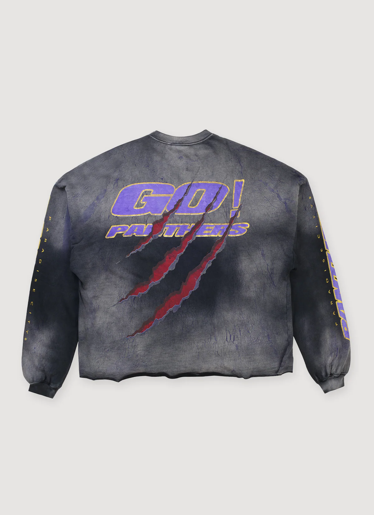 Hellstar Paradise City Panthers Crewneck Vintage Black - Image 2