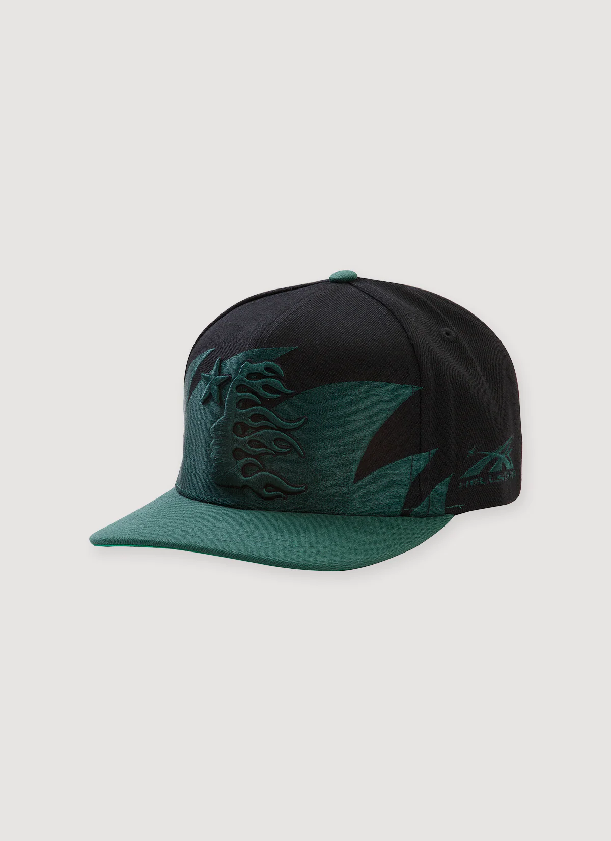 Hellstar Sharktooth Snapback Hat Black Green